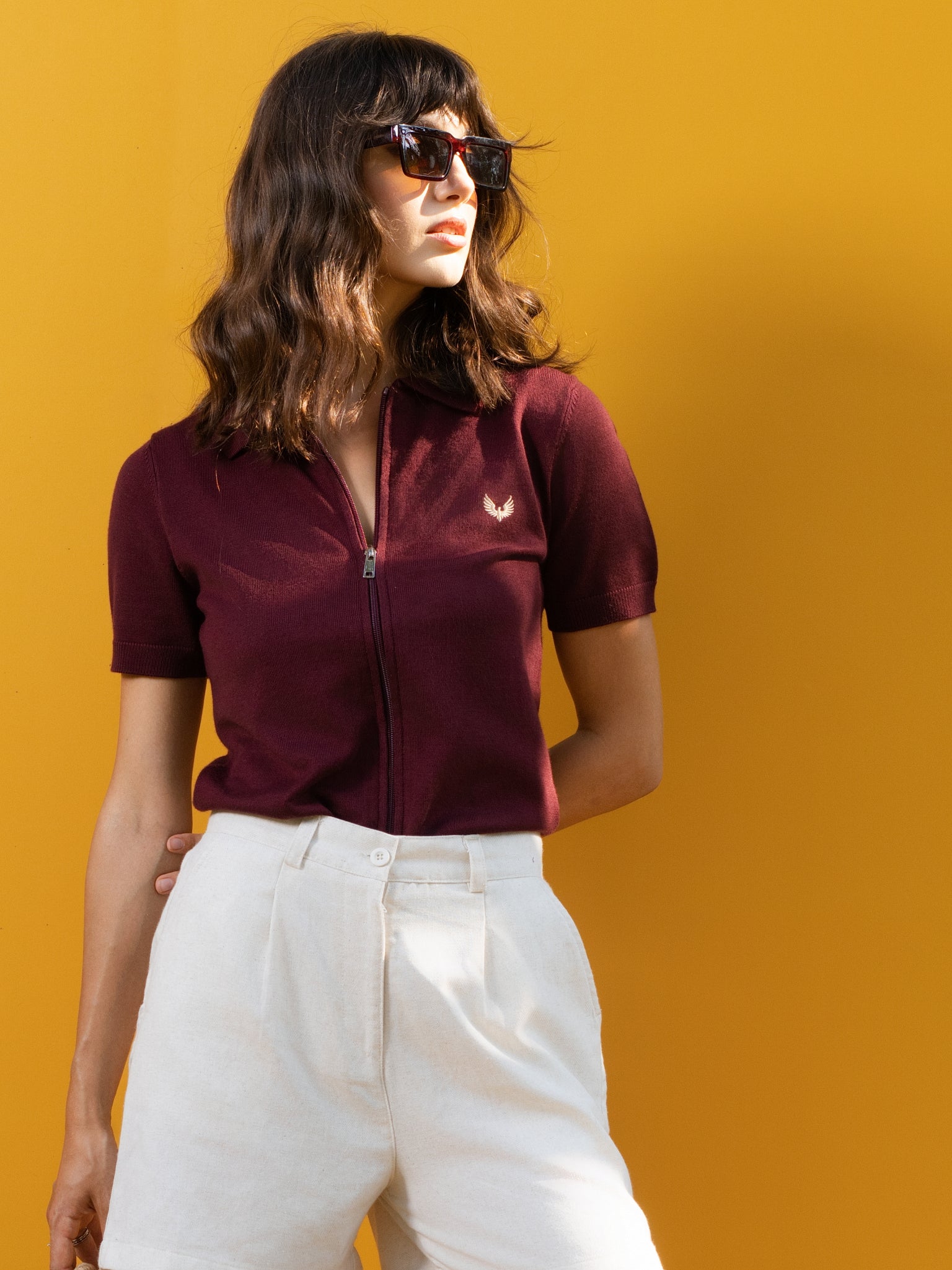 DEEDAT PORTOFINO Women's Polo Tees – Wine