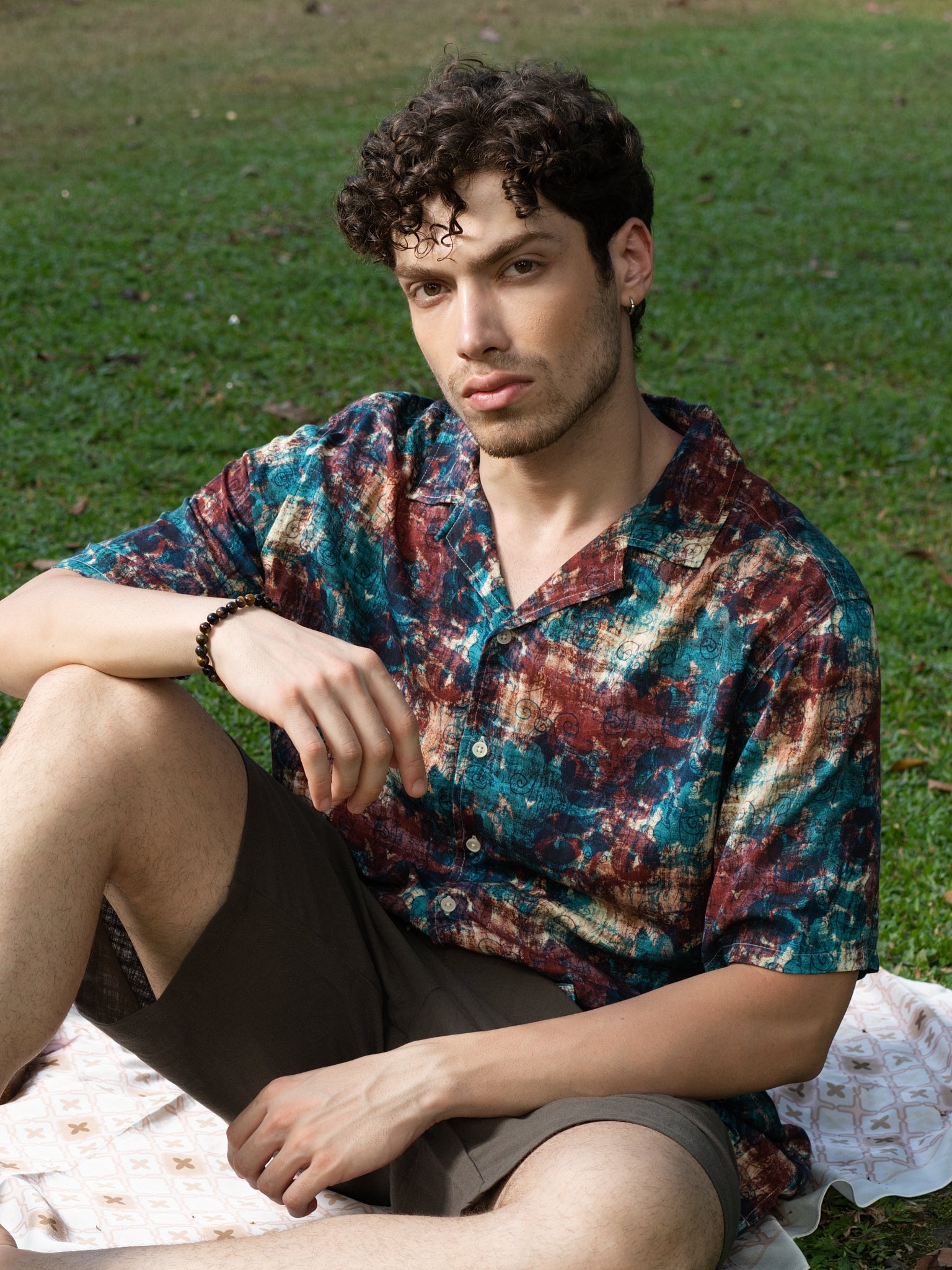 DEEDAT NATURE VERSE Regular Fit Casual Shirt - Hreen/Brown