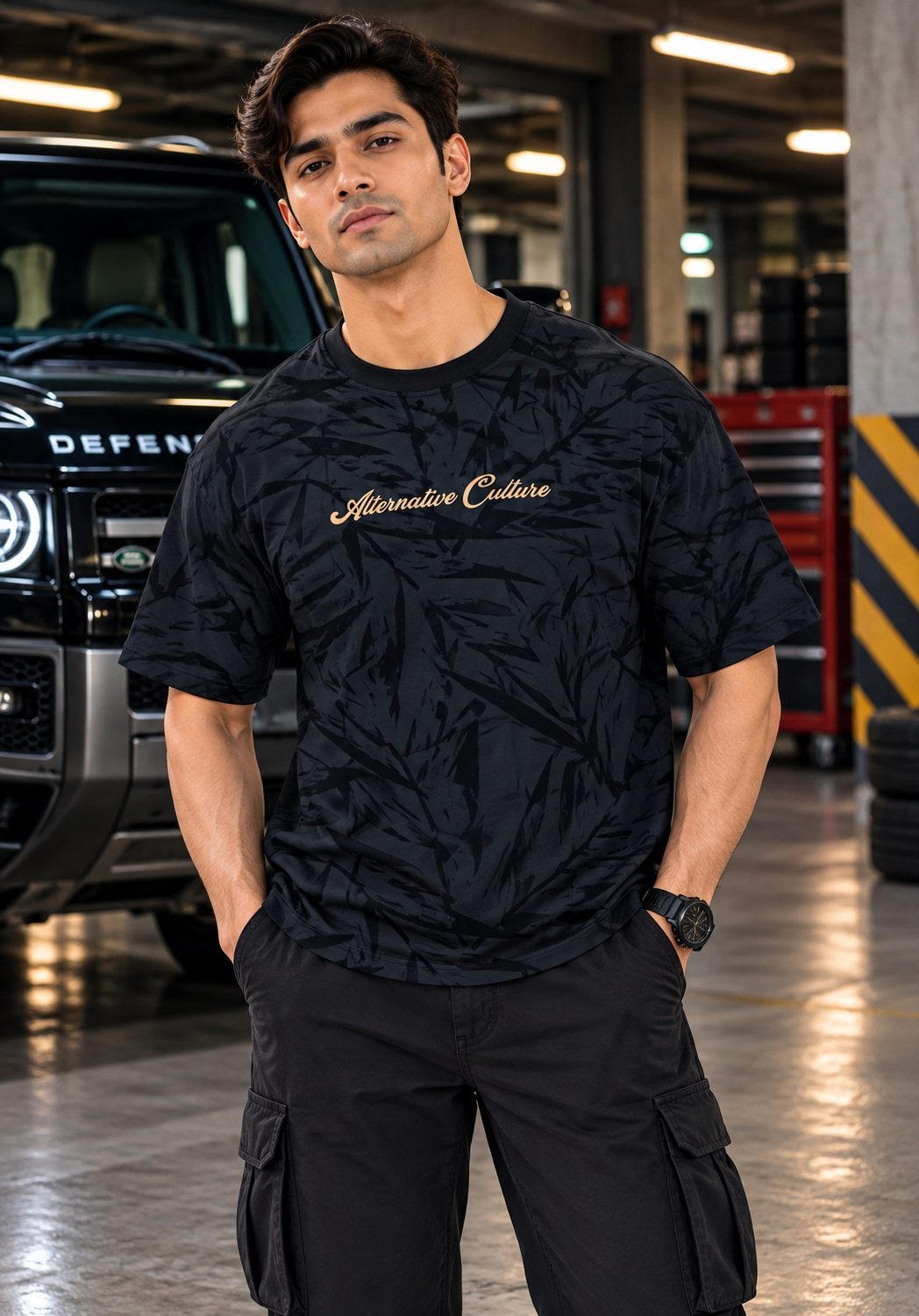 DEEDAT MAVERICK Oversized Tees - Black