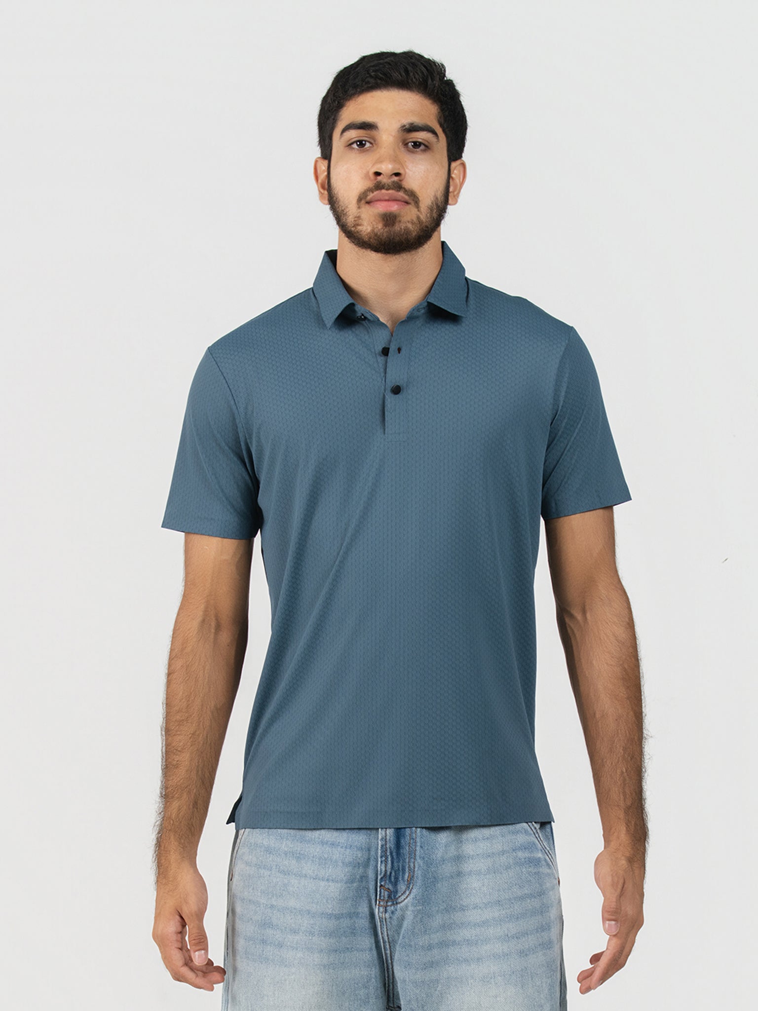 DEEDAT Slim Fit Polo Tees - Teal