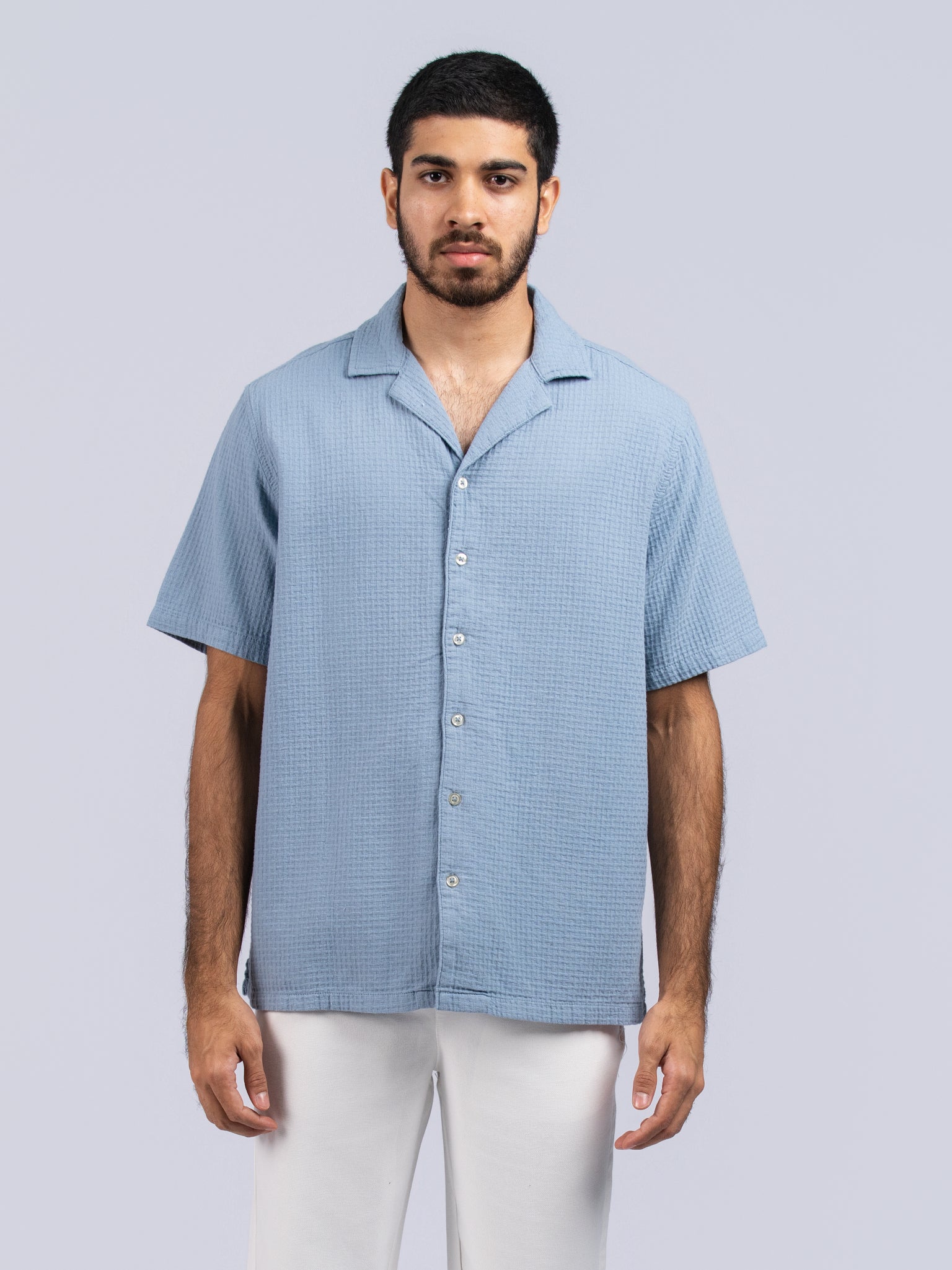 DEEDAT Regular Fit Casual Shirt - Blue