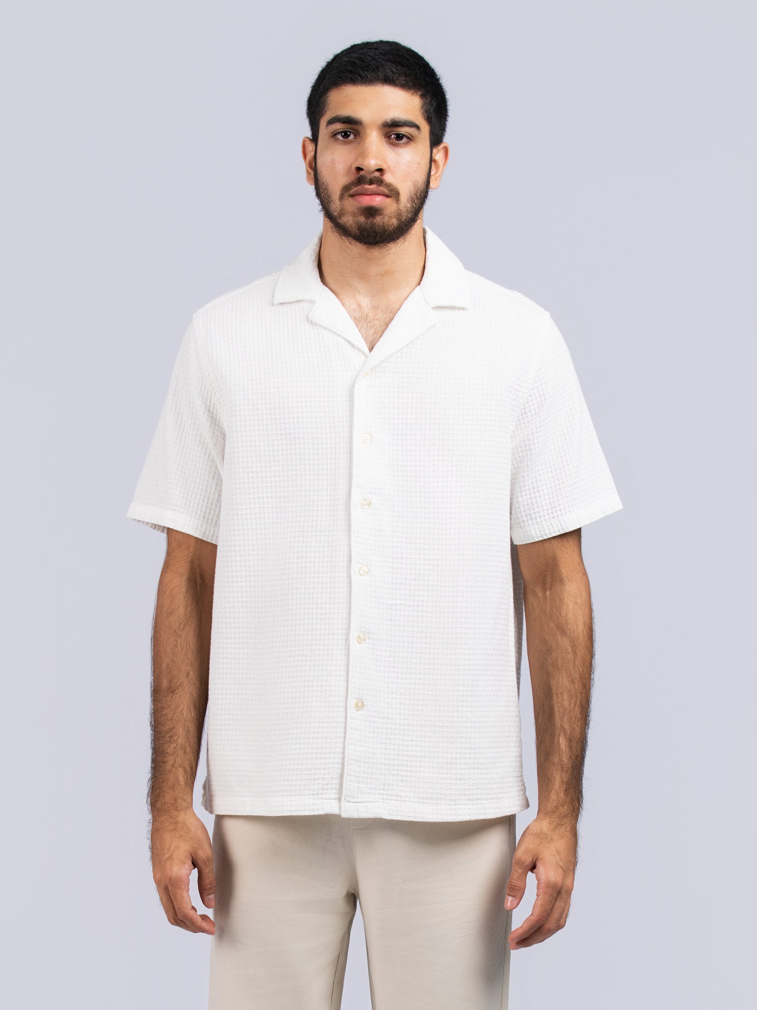 DEEDAT Regular Fit Casual Shirt - White