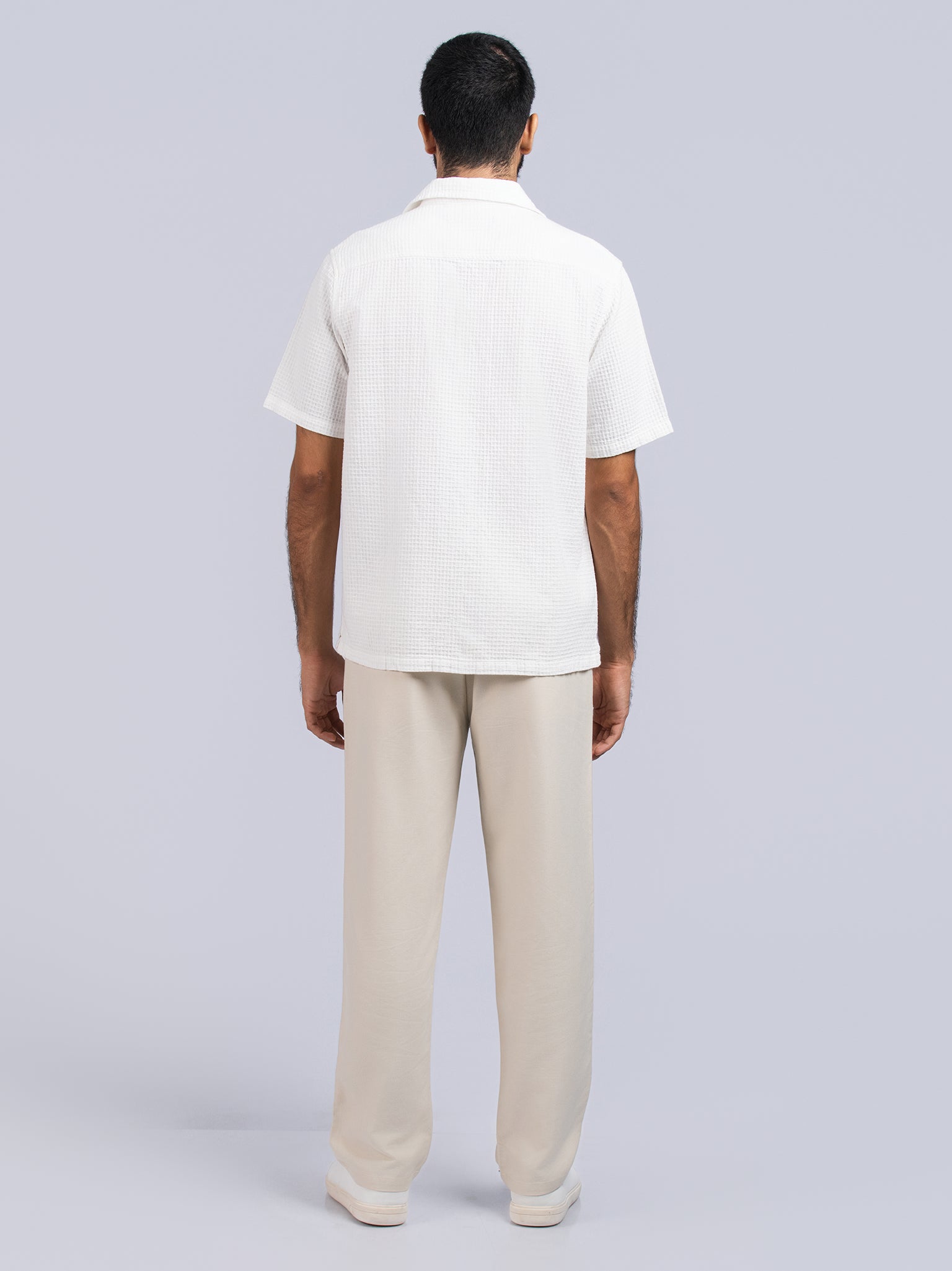 DEEDAT Regular Fit Casual Shirt - White