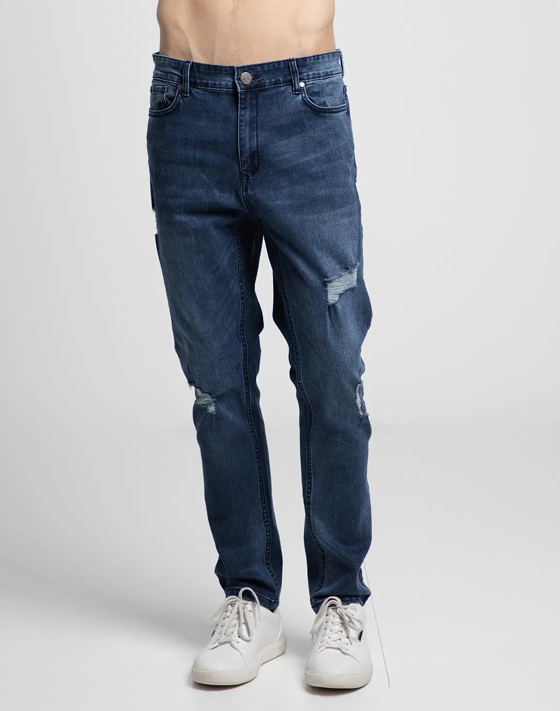 DEEDAT Tapered Fit Jeans - Steel Blue