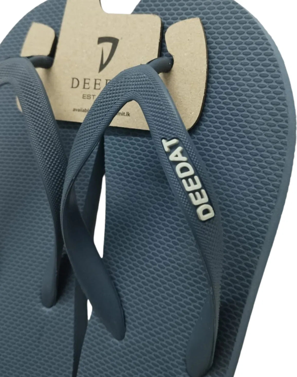 DEEDAT V-Strap Flip Flops - Navy Blue
