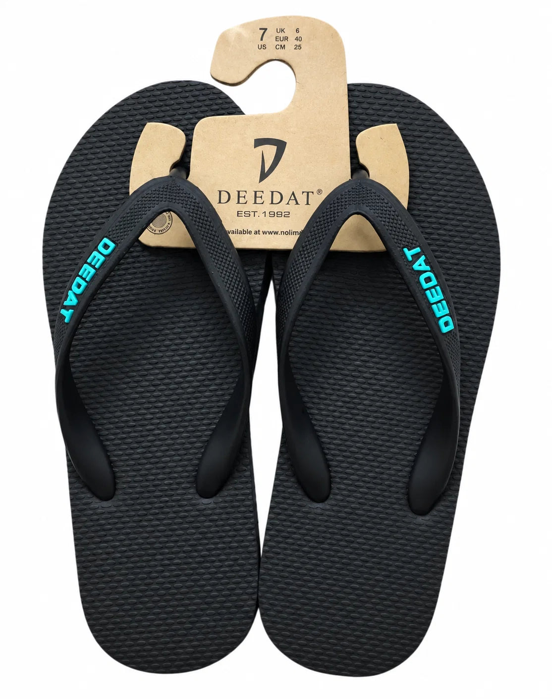 DEEDAT Men's V-Strap Flip Flops - Black