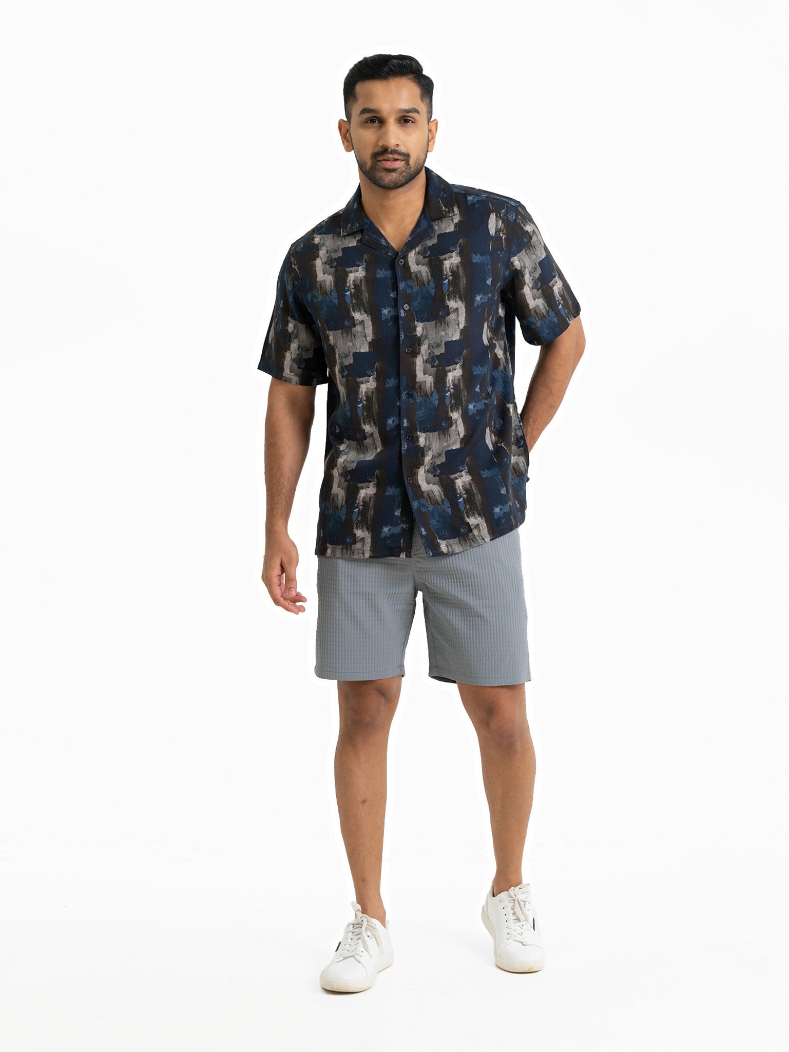 DEEDAT NATURE VERSE Casual Shirt - Navy