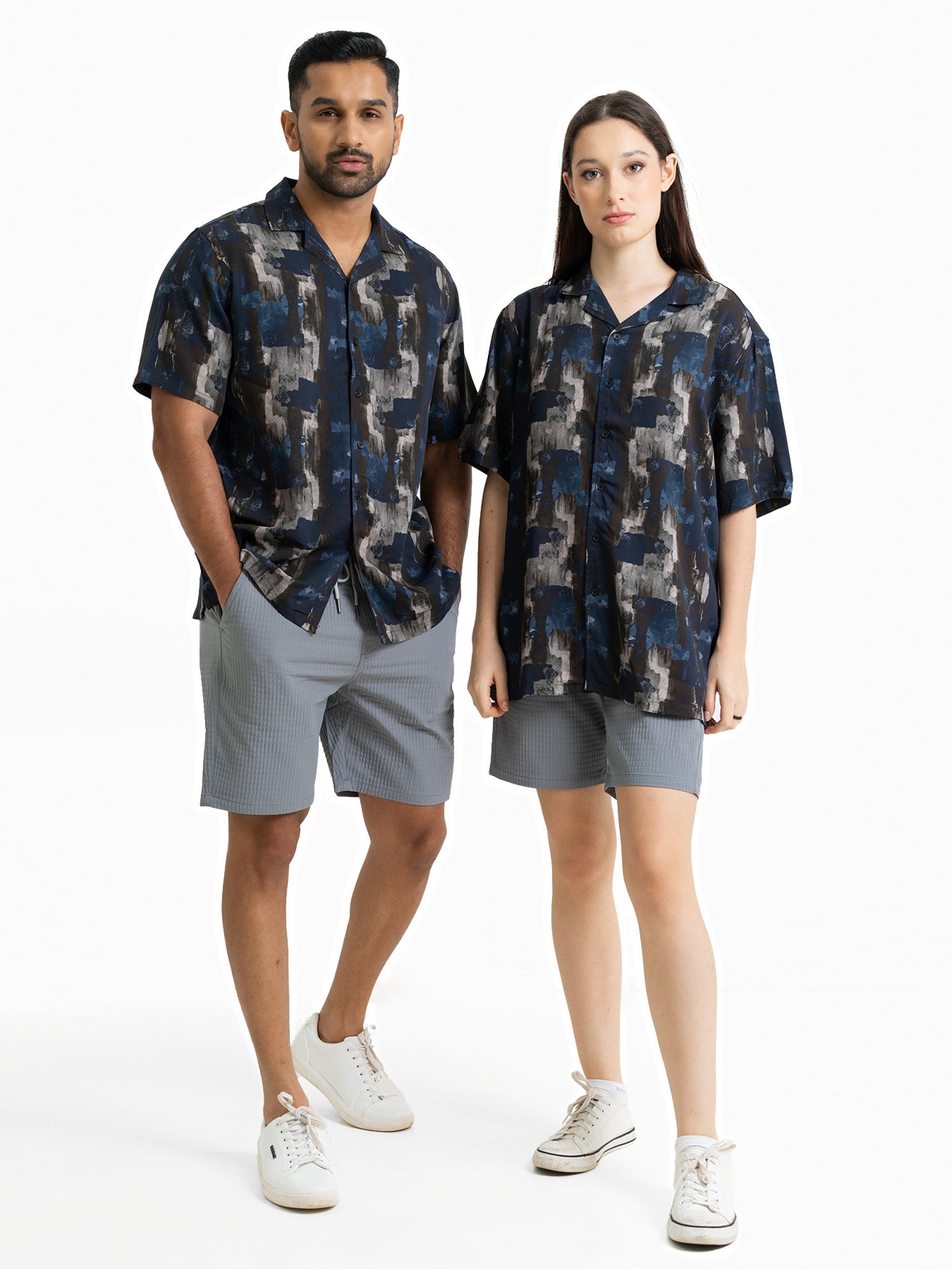 DEEDAT NATURE VERSE Casual Shirt - Navy