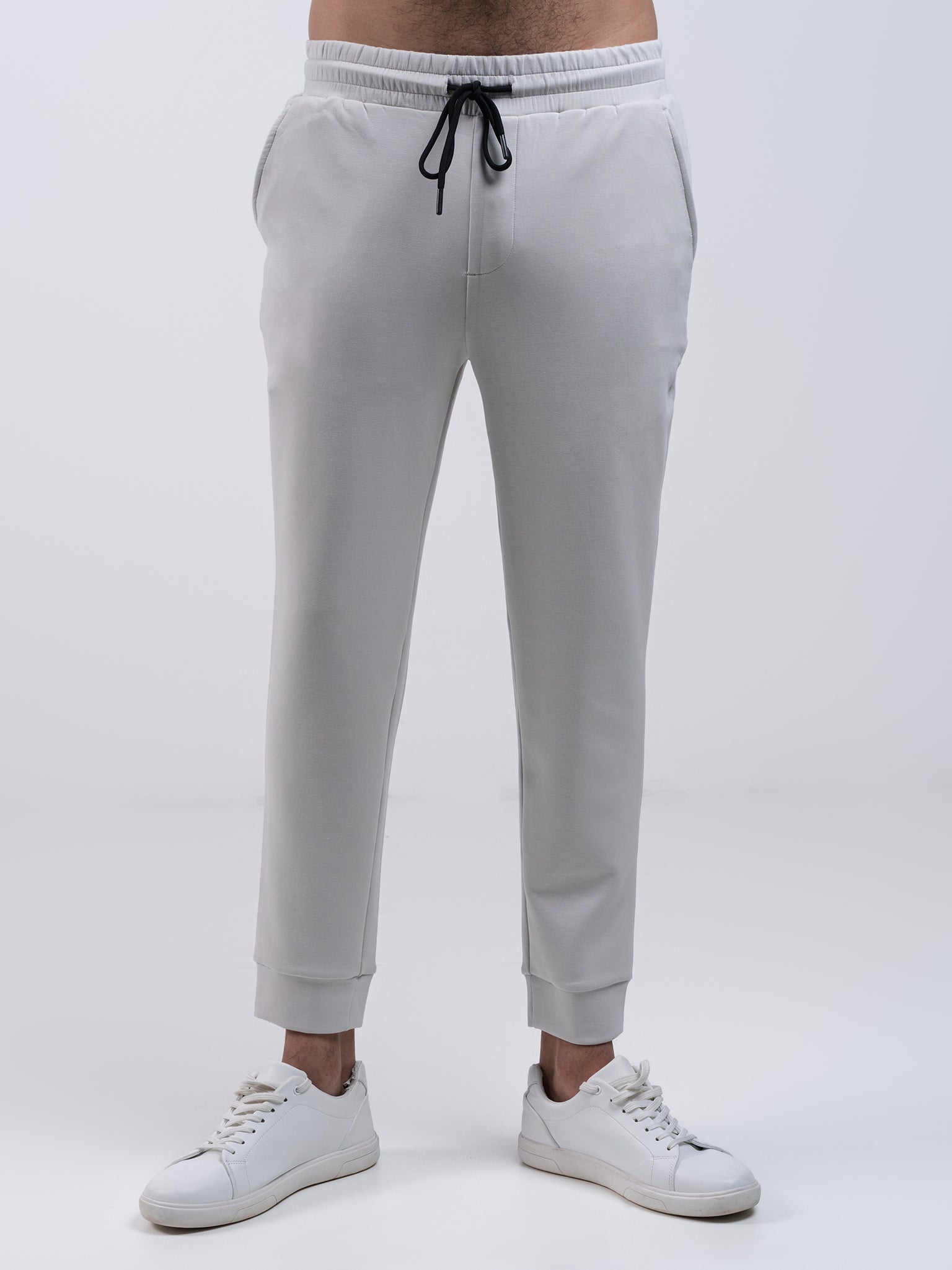 DEEDAT Jogger Fit Plain Bottom - Beige