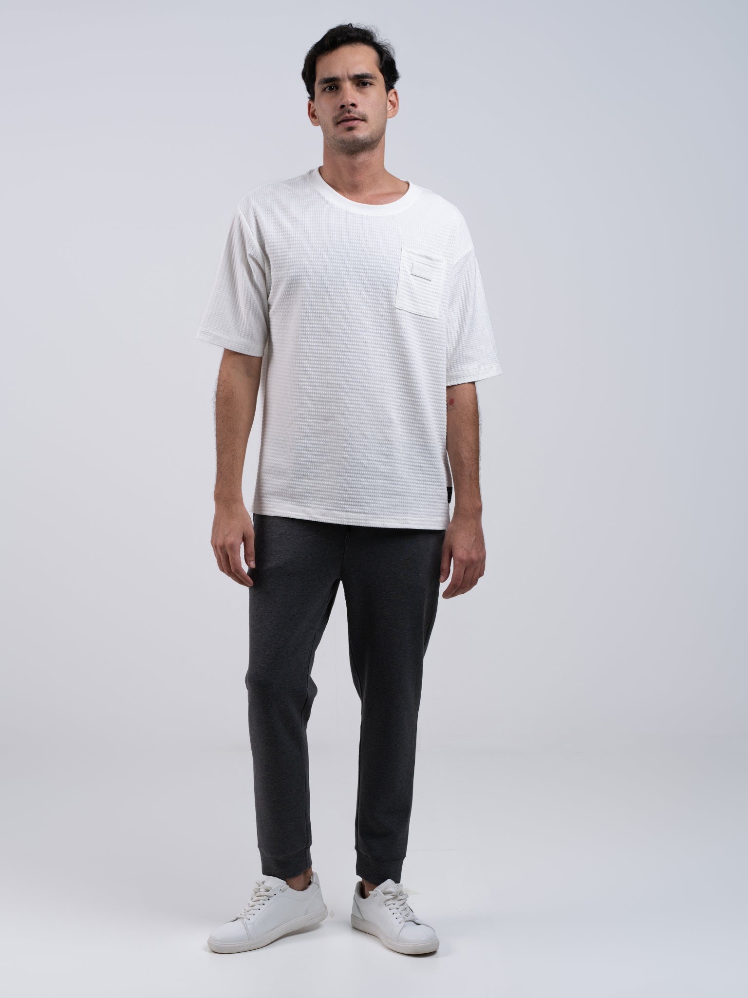 DEEDAT Jogger Fit Plain Bottom - Charcoal