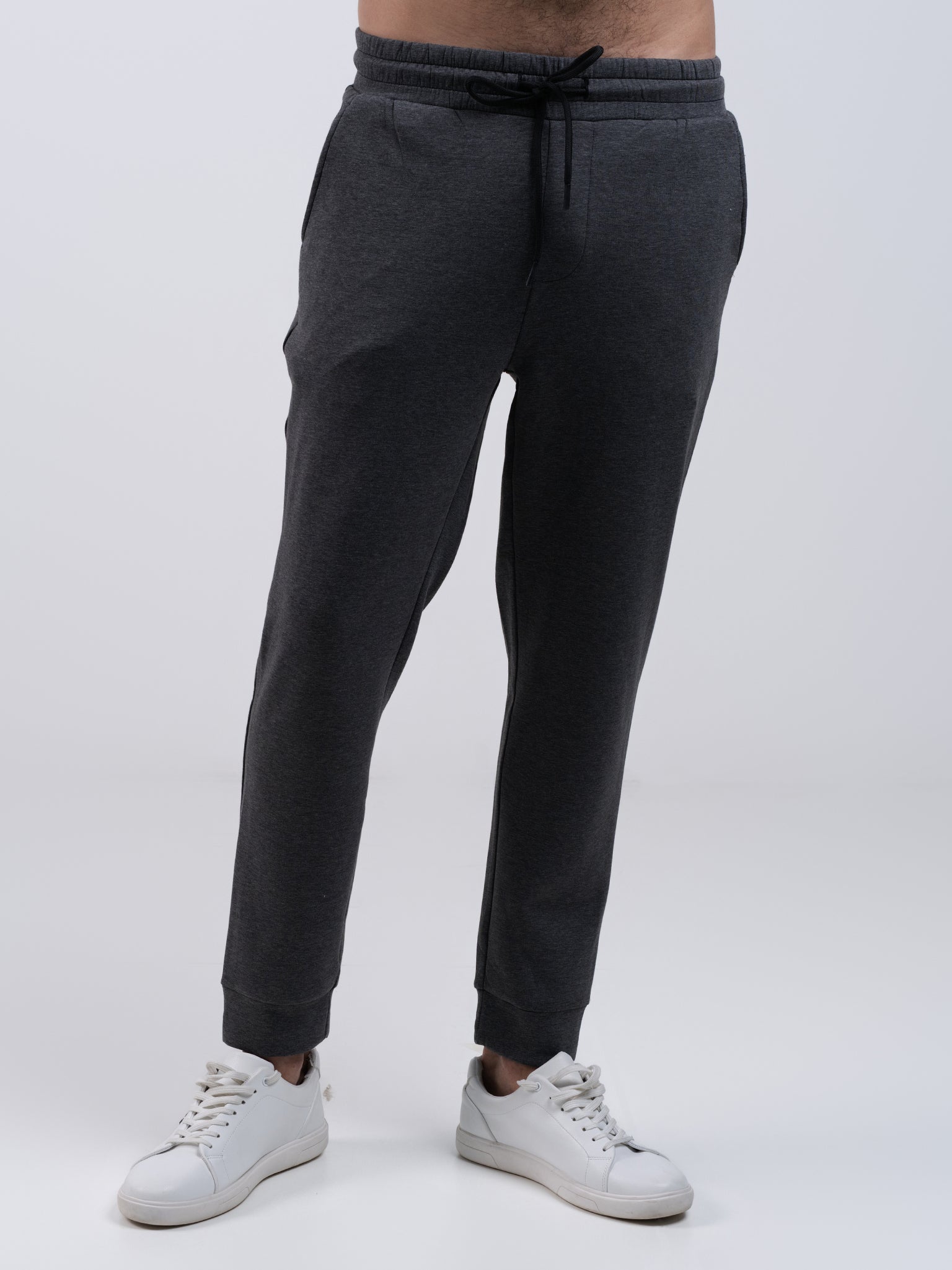 DEEDAT Jogger Fit Plain Bottom - Charcoal
