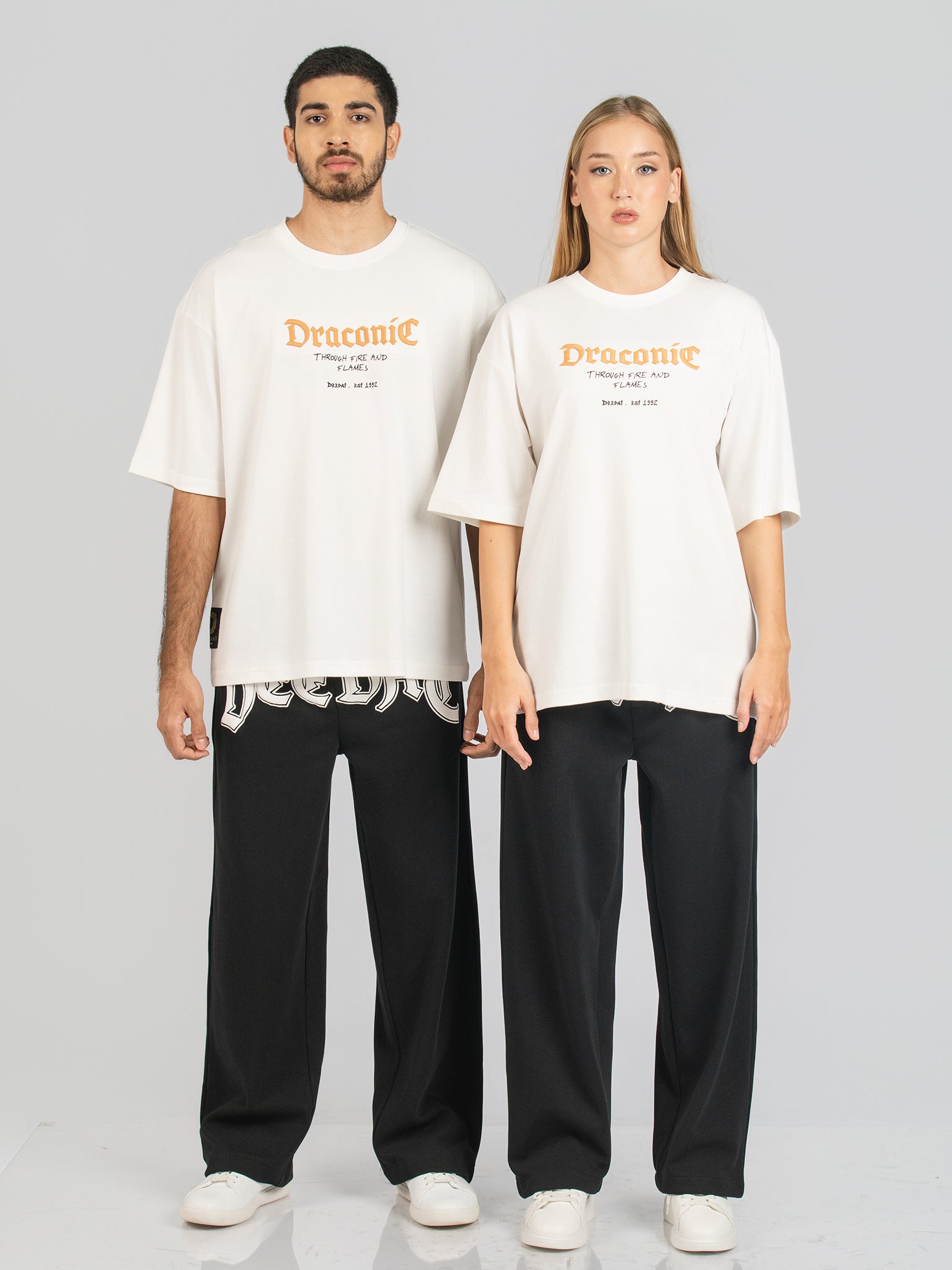 DEEDAT WINGS OF FIRE MAXIMO Oversized Tees - White