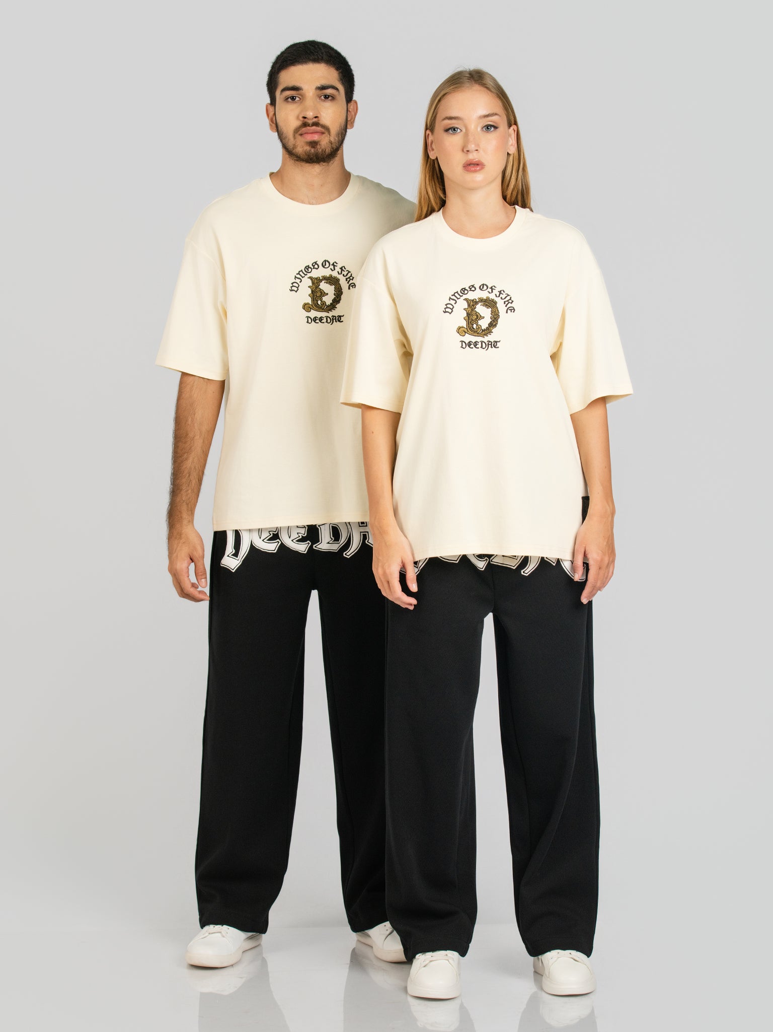 DEEDAT WINGS OF FIRE MAVERIC Oversized Tees - Beige