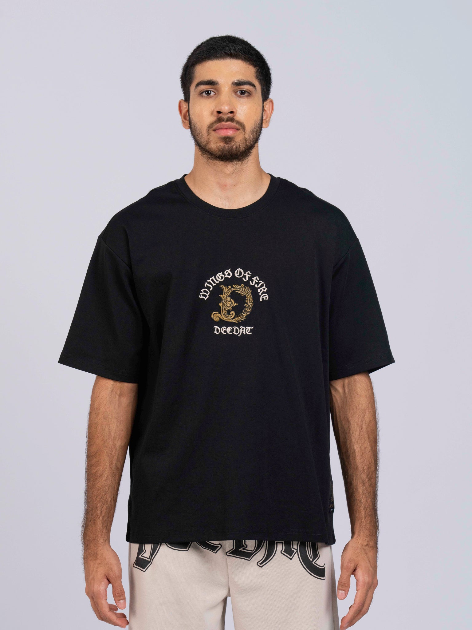 DEEDAT WINGS OF FIRE MAVERIC Oversized Tees - Black