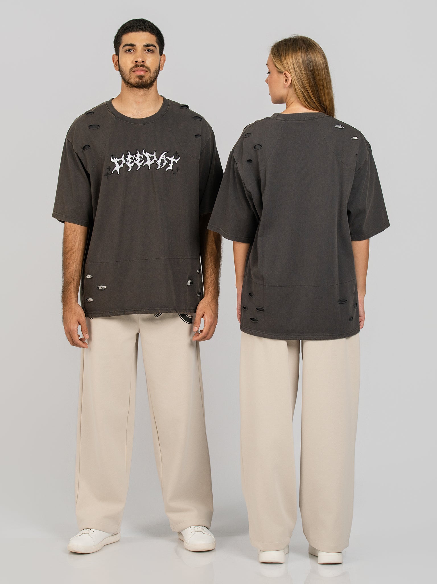 DEEDAT DEETOPIA WALKER Oversized Tees - Dark Grey