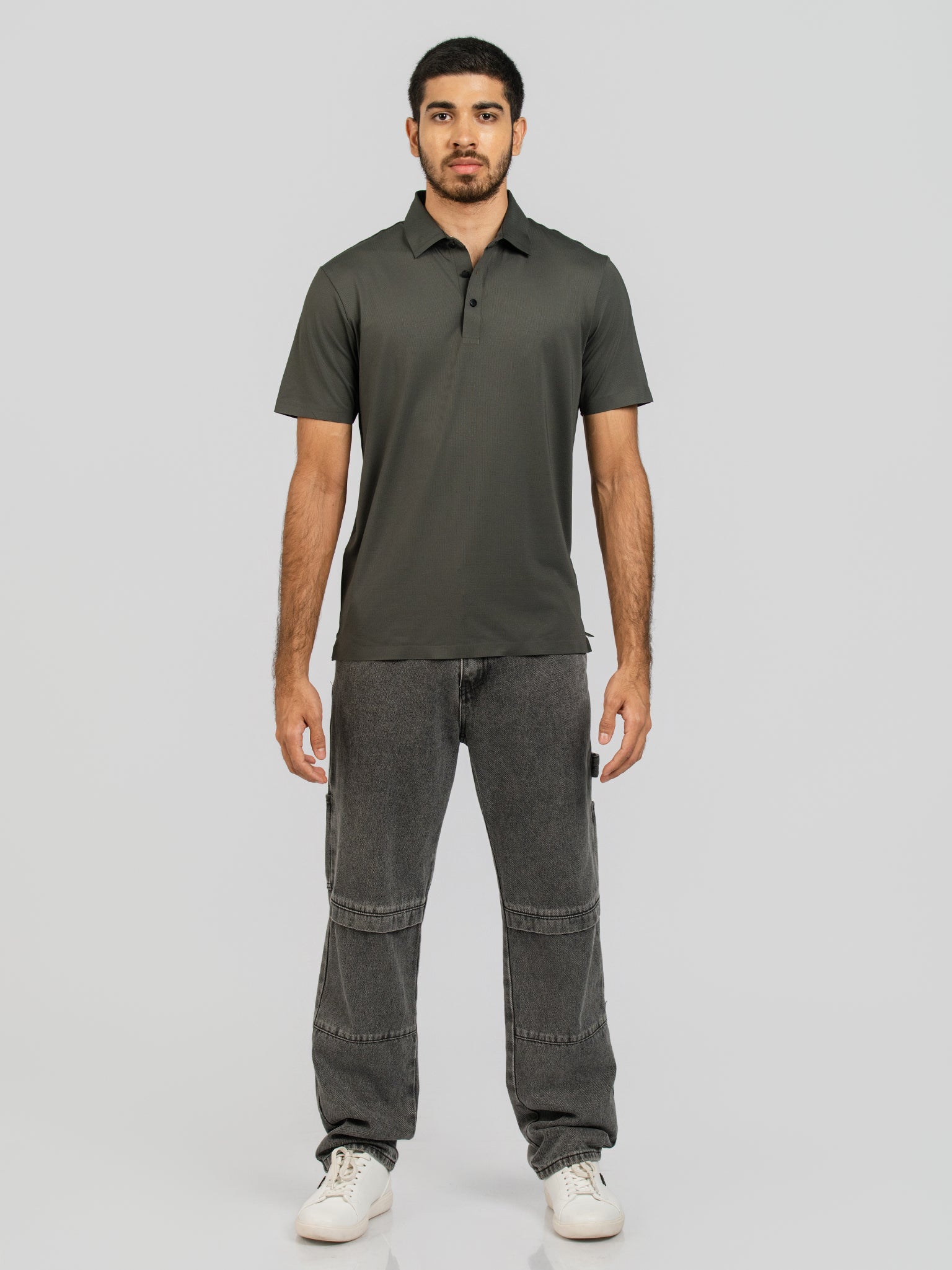 DEEDAT Slim Fit Polo Tees - Dark Green