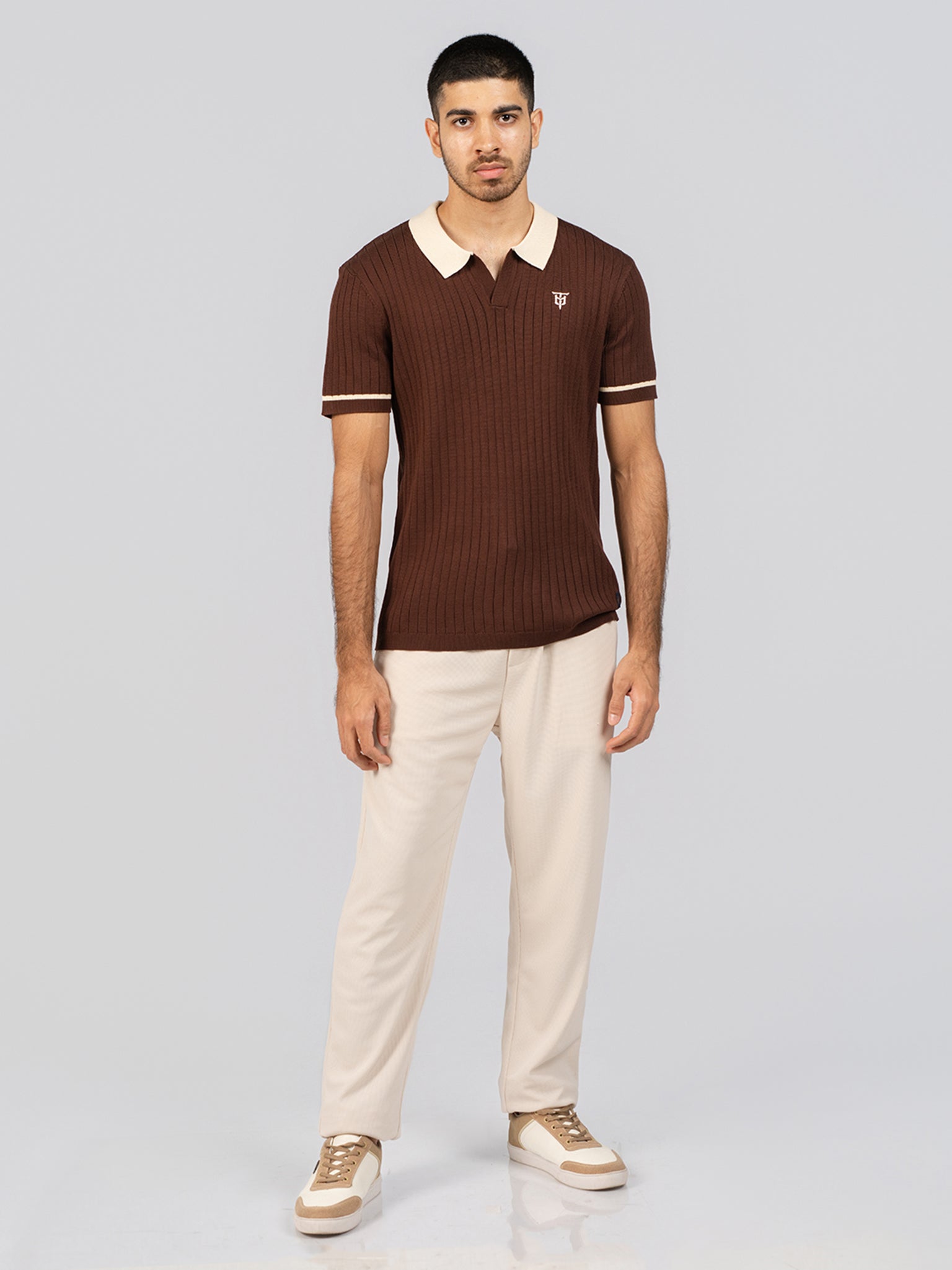 DEEDAT PORTOFINO Polo Tee Shirt - Brown