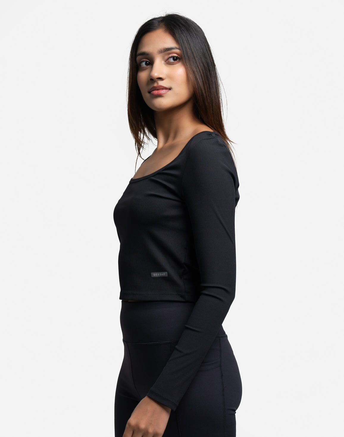 DEEDAT Women Long Sleeve Tee - Black
