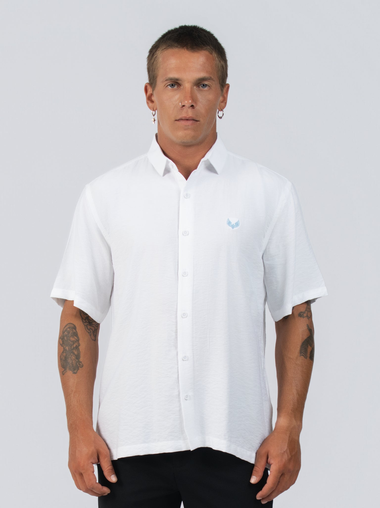 DEEDAT Regular Fit Casual Shirt - White