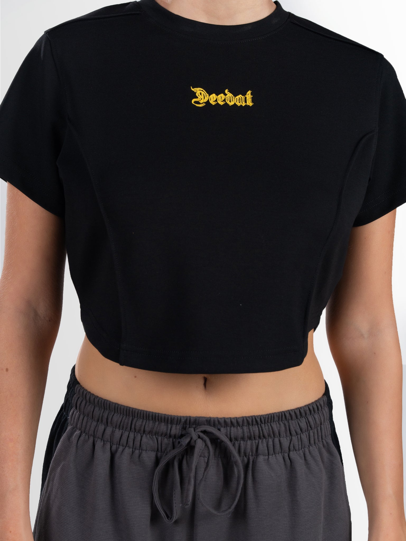 DEEDAT Only The Brave Short Sleeve Women Crew Neck Tee - Black