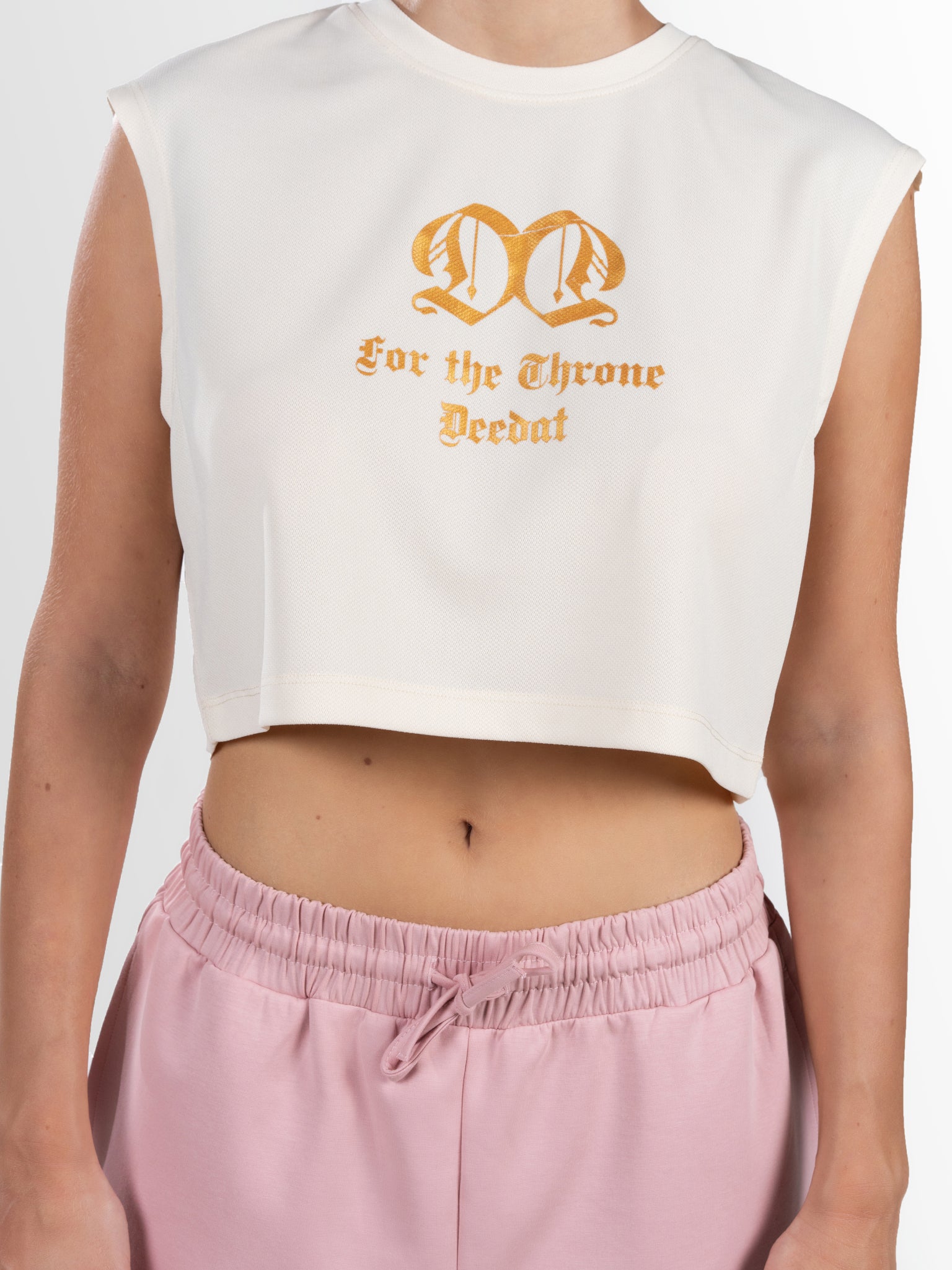 DEEDAT Only The Brave  Women Crew Neck Tee - Cream