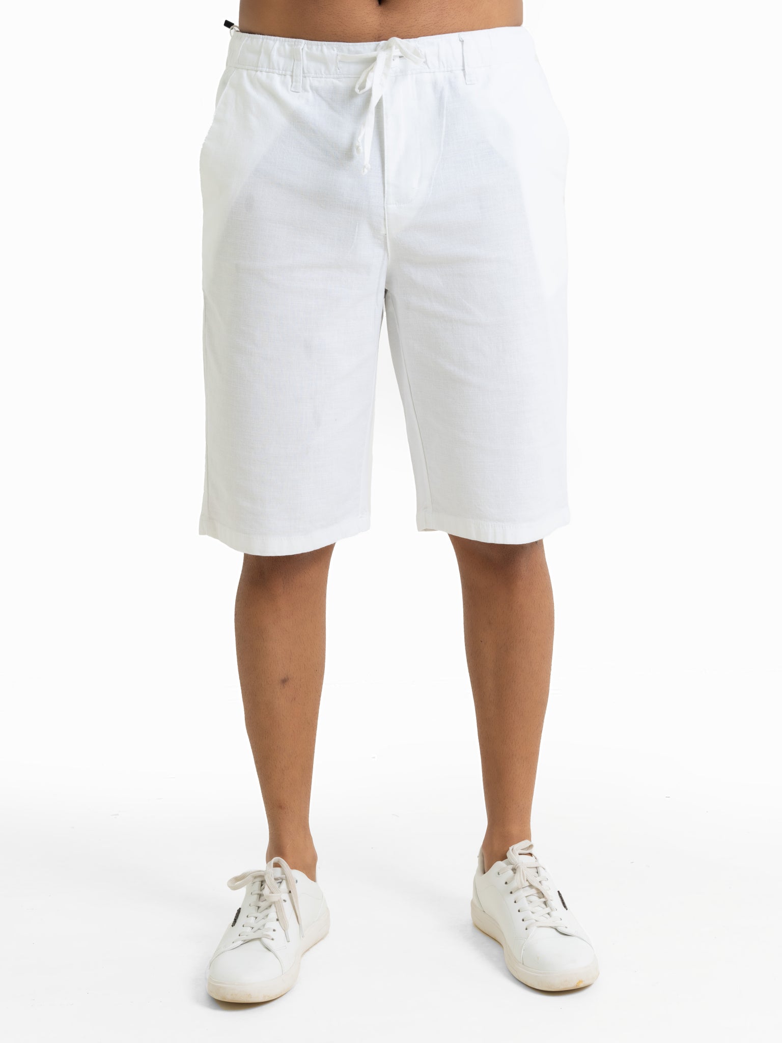 DEEDAT TUSCAN HUES Regular Fit Casual Short - White