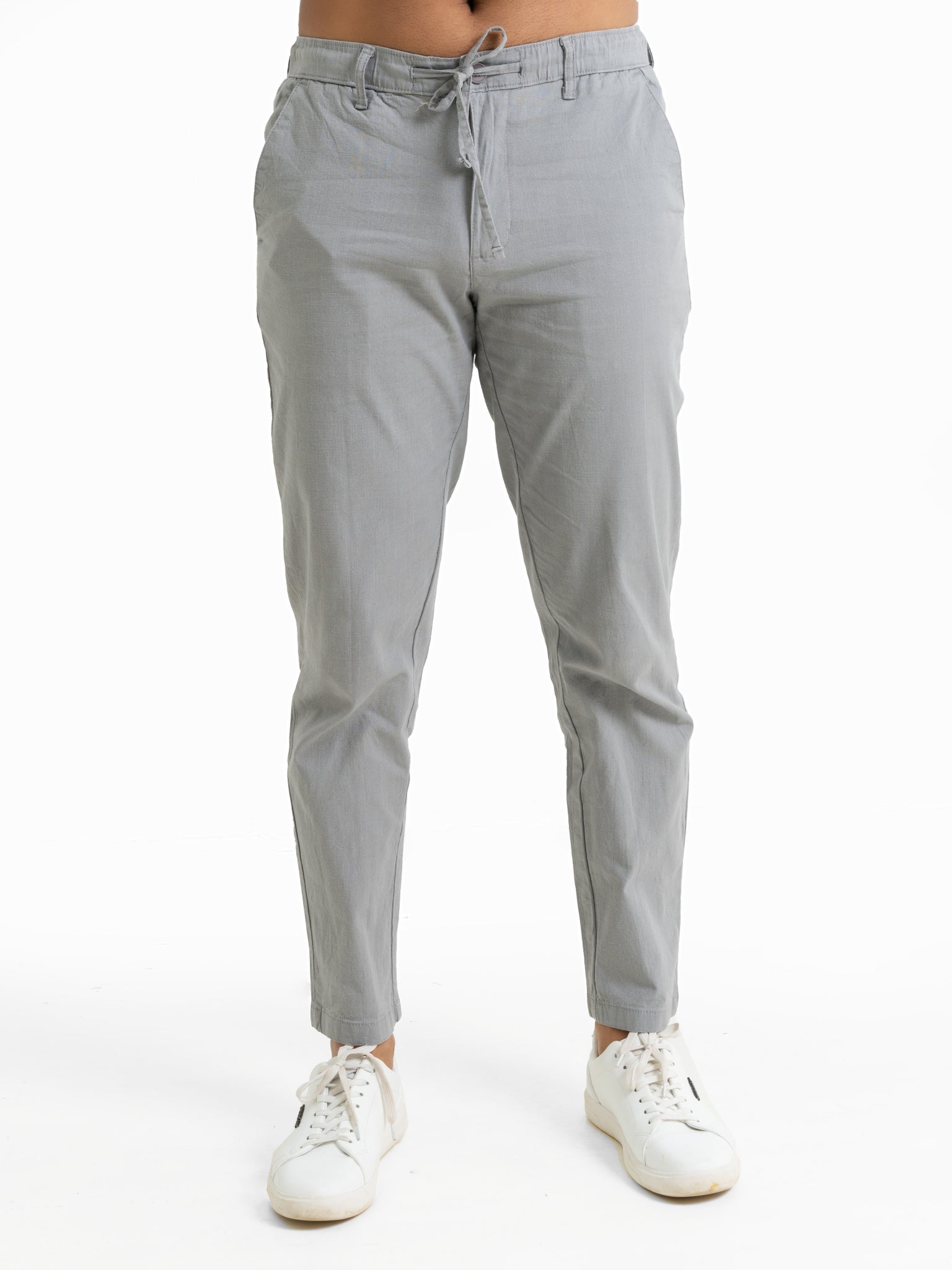 DEEDAT TUSCAN HUES Slim Fit Casual Pant - Grey