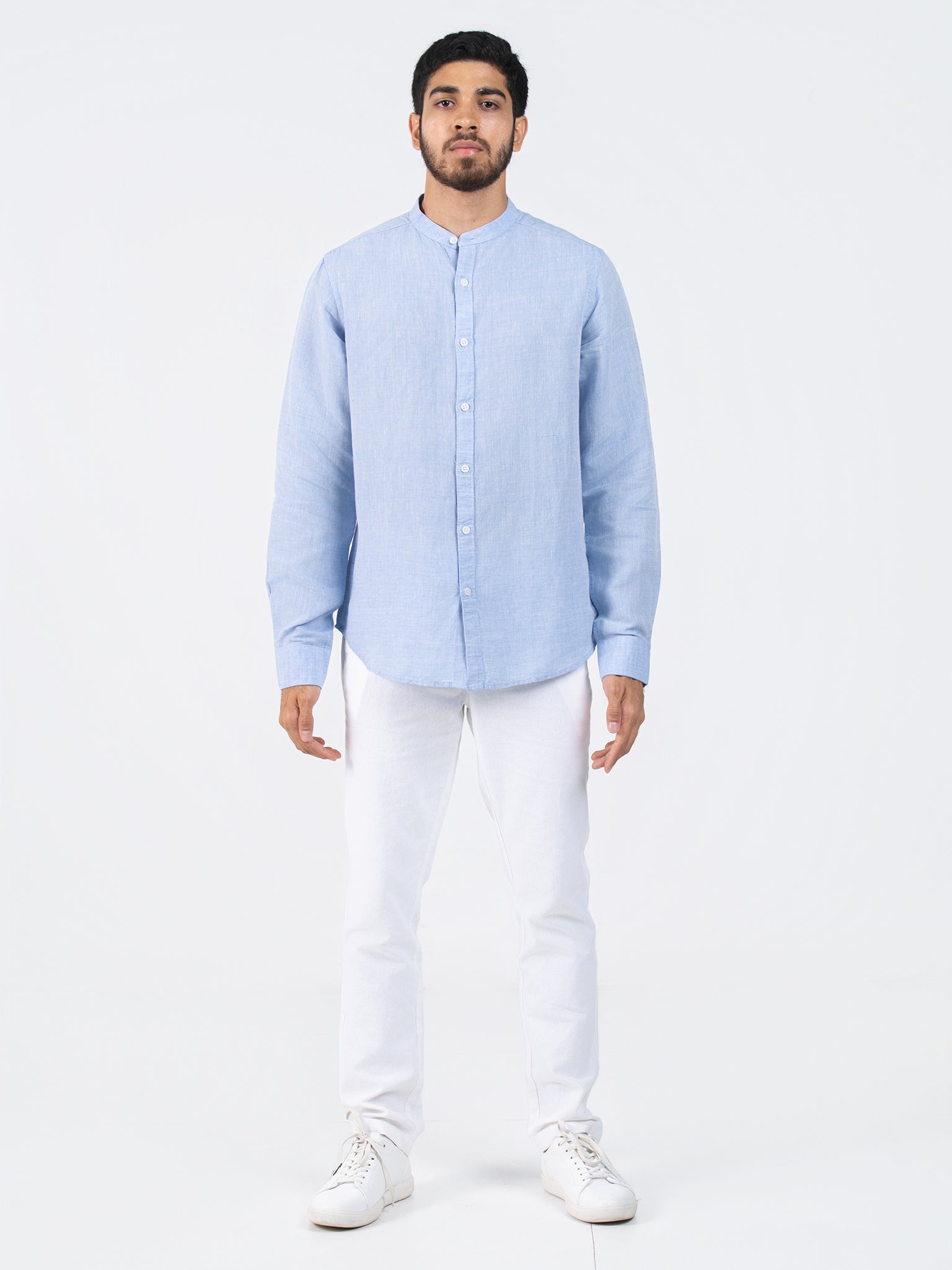 DEEDAT Regular Fit Long Sleeve Casual Shirt - Sky Blue