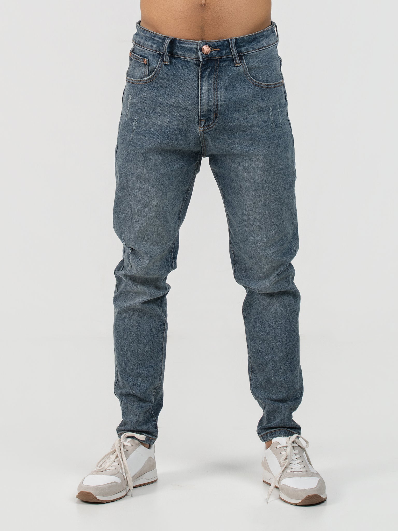 DEEDAT Tapered Fit Jeans -Blue