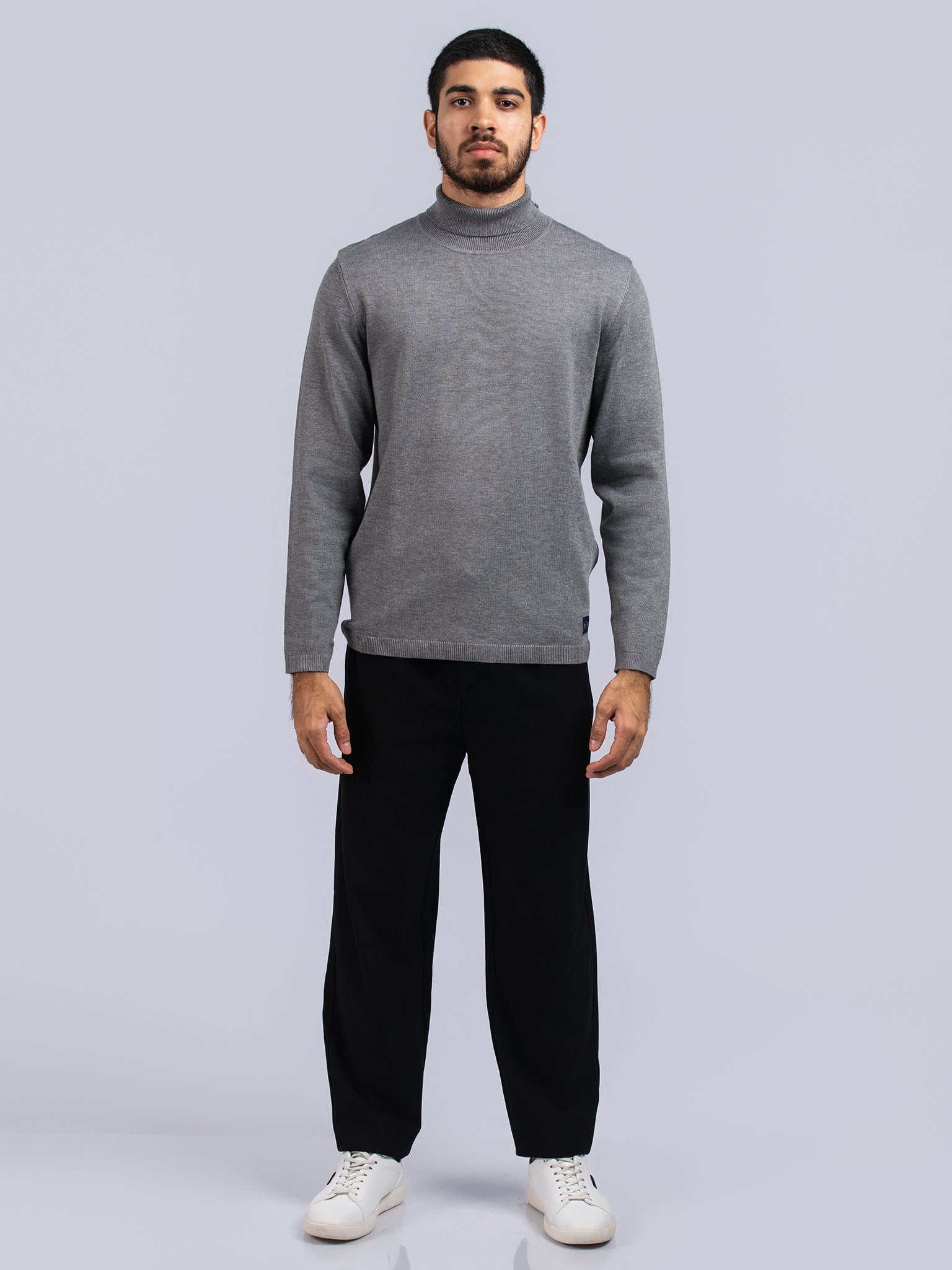 DEEDAT PORTOFINO High Neck Long Sleeve Tee Shirt - Grer