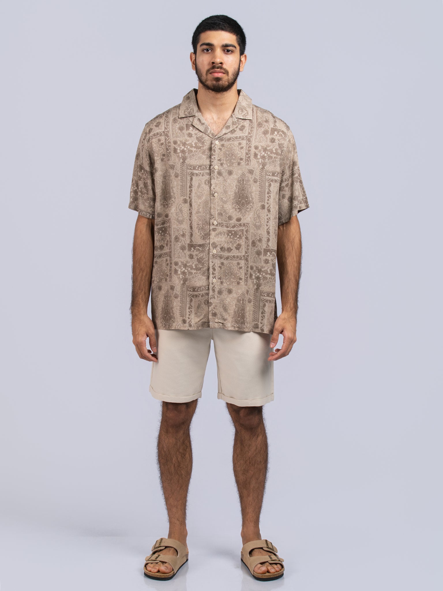 DEEDAT NATURE VERSE Regular Fit Casual Shirt - Khaki