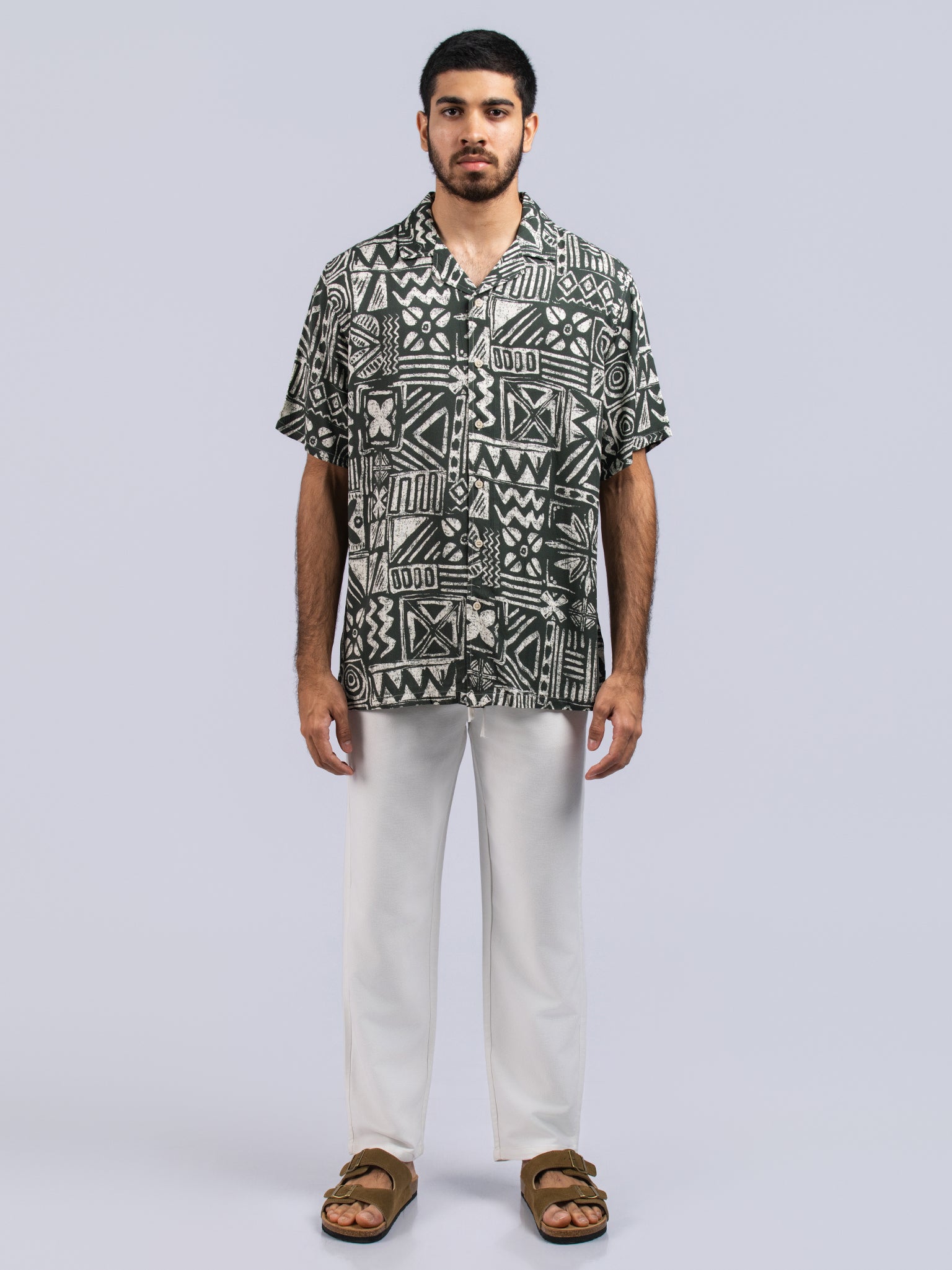 DEEDAT NATURE VERSE Regular Fit Casual Shirt - Green