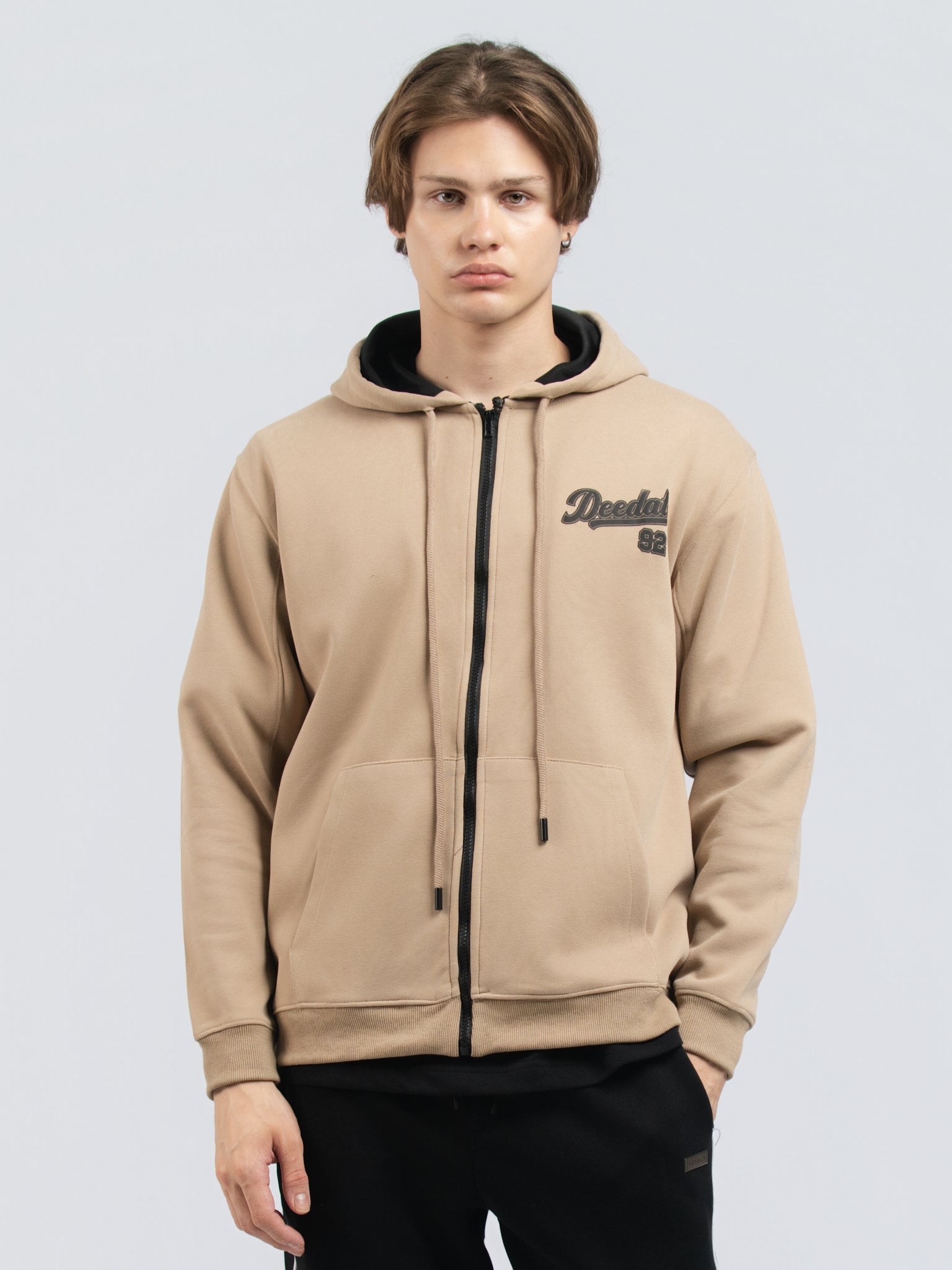 DEEDAT  Oversized Long-Sleeve  Hoodie - Beige