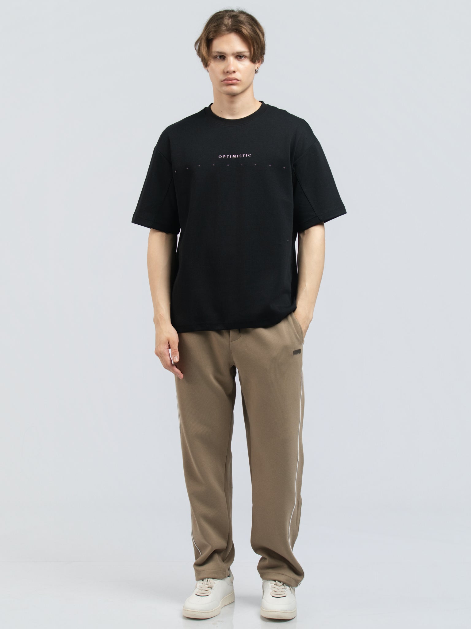 DEEDAT MNML WRLD MAVERICK Oversized Tee Shirt - Black