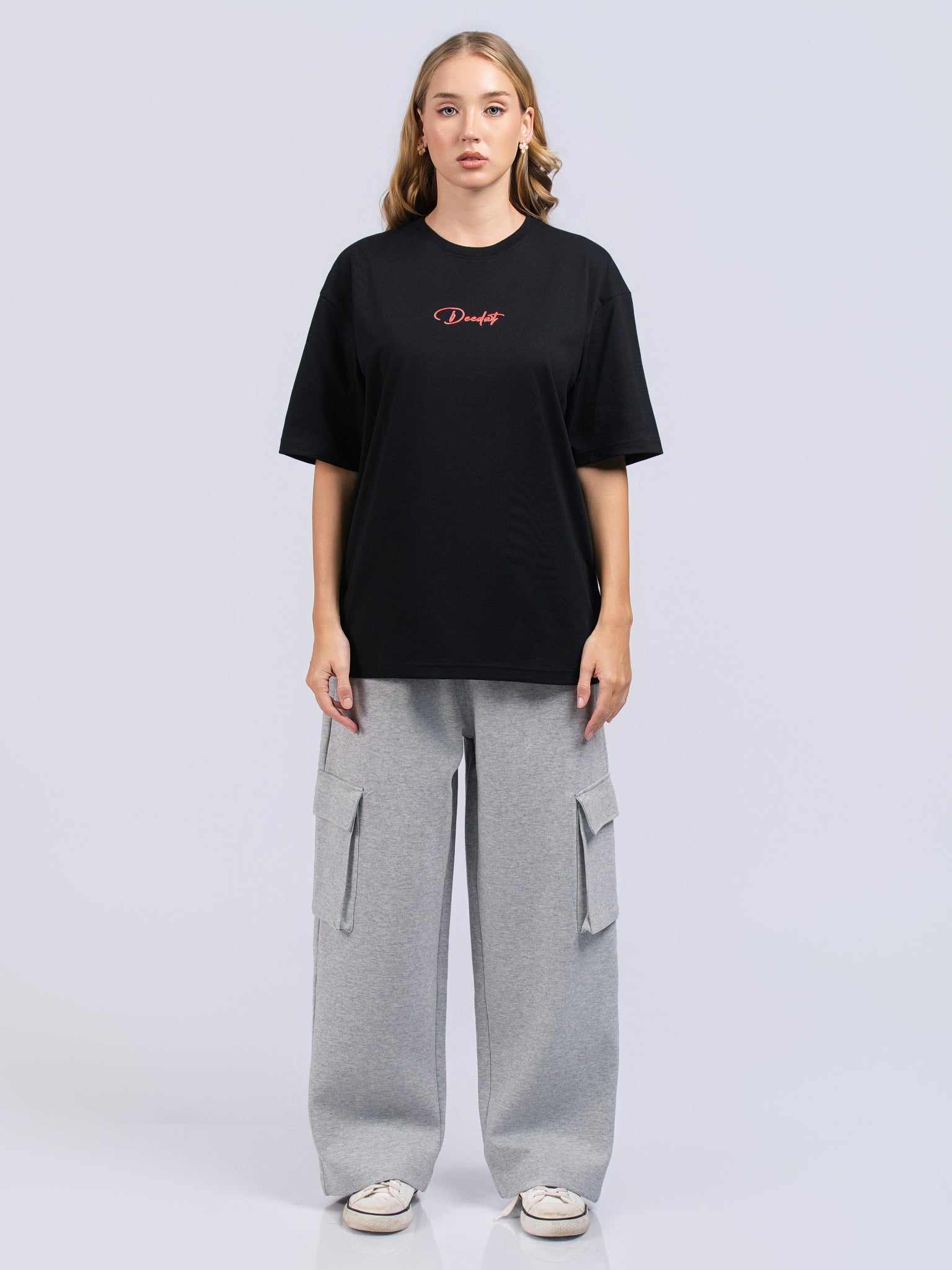 DEEDAT Women's Oversized Bottom - Light Gray