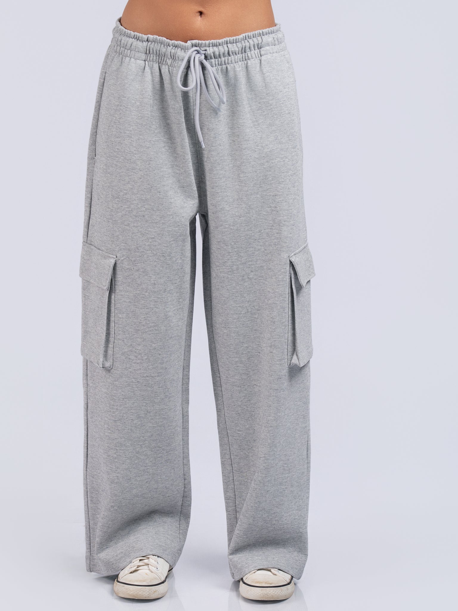 DEEDAT Women's Oversized Bottom - Light Gray