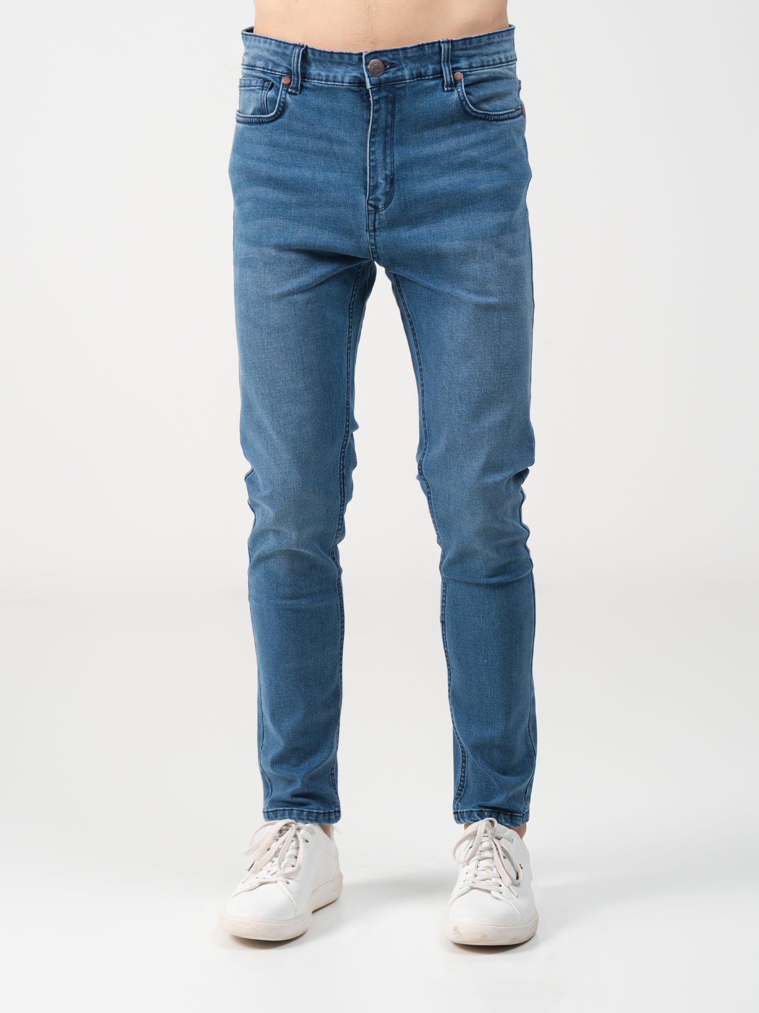 DEEDAT Skinny Fit Jeans - Steel Blue