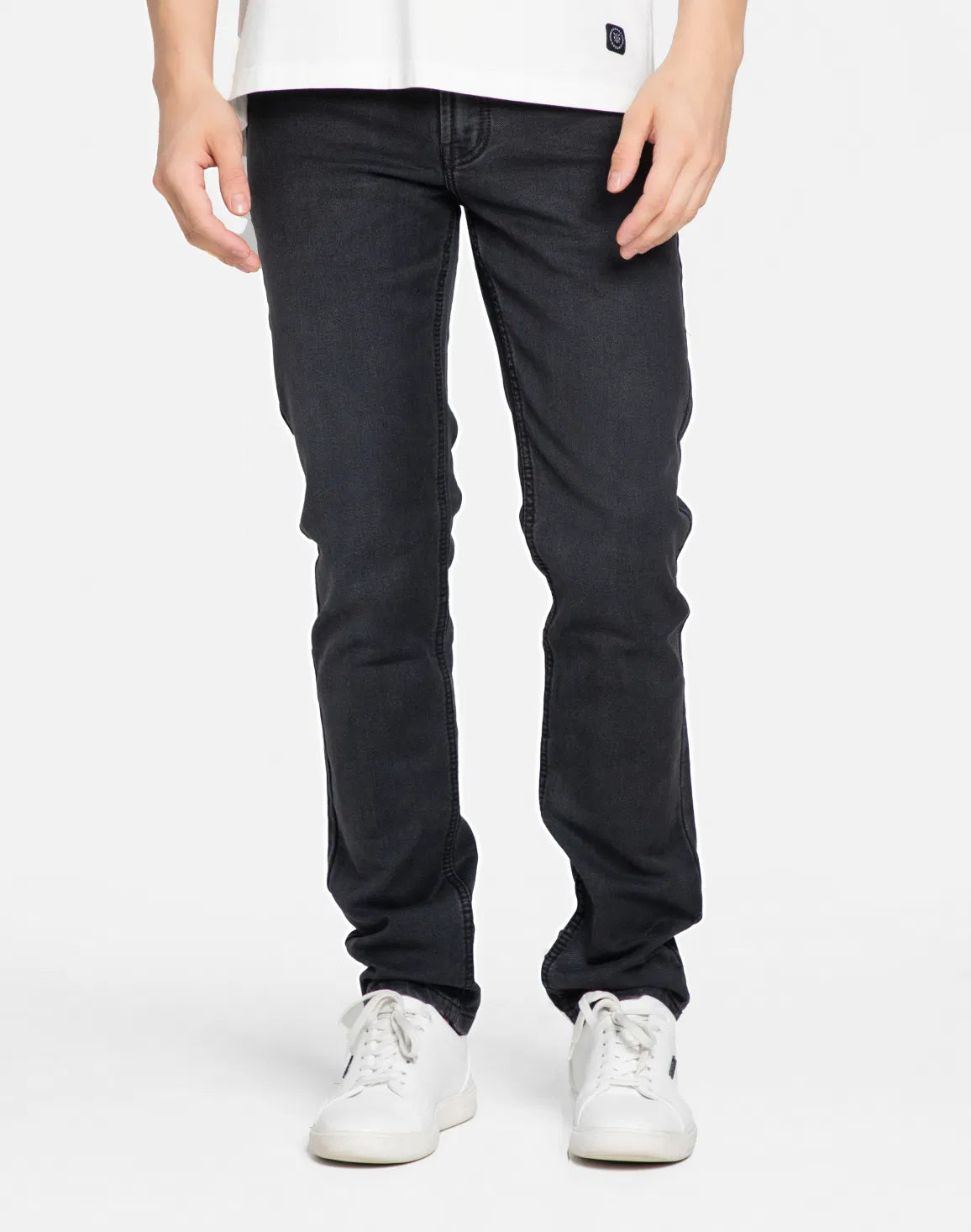 DEEDAT Standard Hem Slim Fit Jeans - Dark Grey