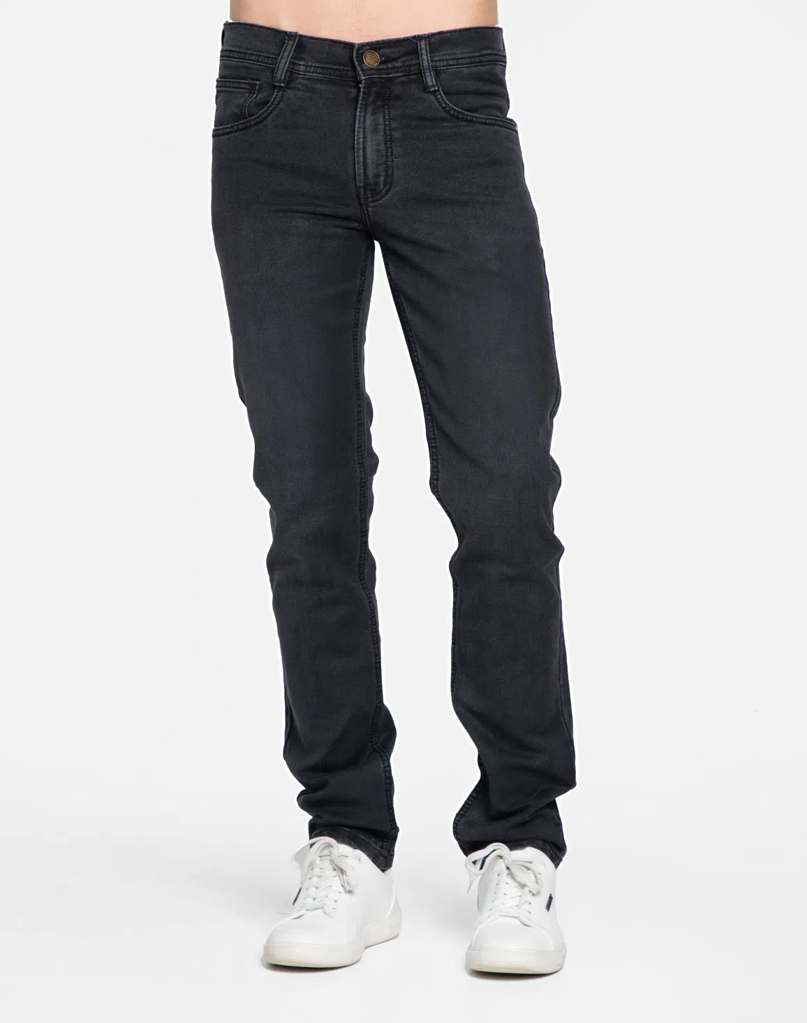 DEEDAT Standard Hem Slim Fit Jeans - Dark Grey