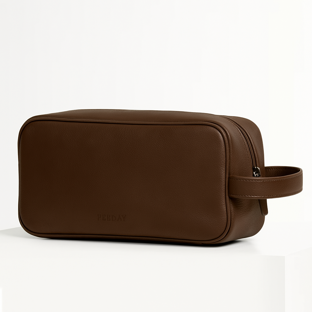 DEEDAT Leather Pouch - Coffee