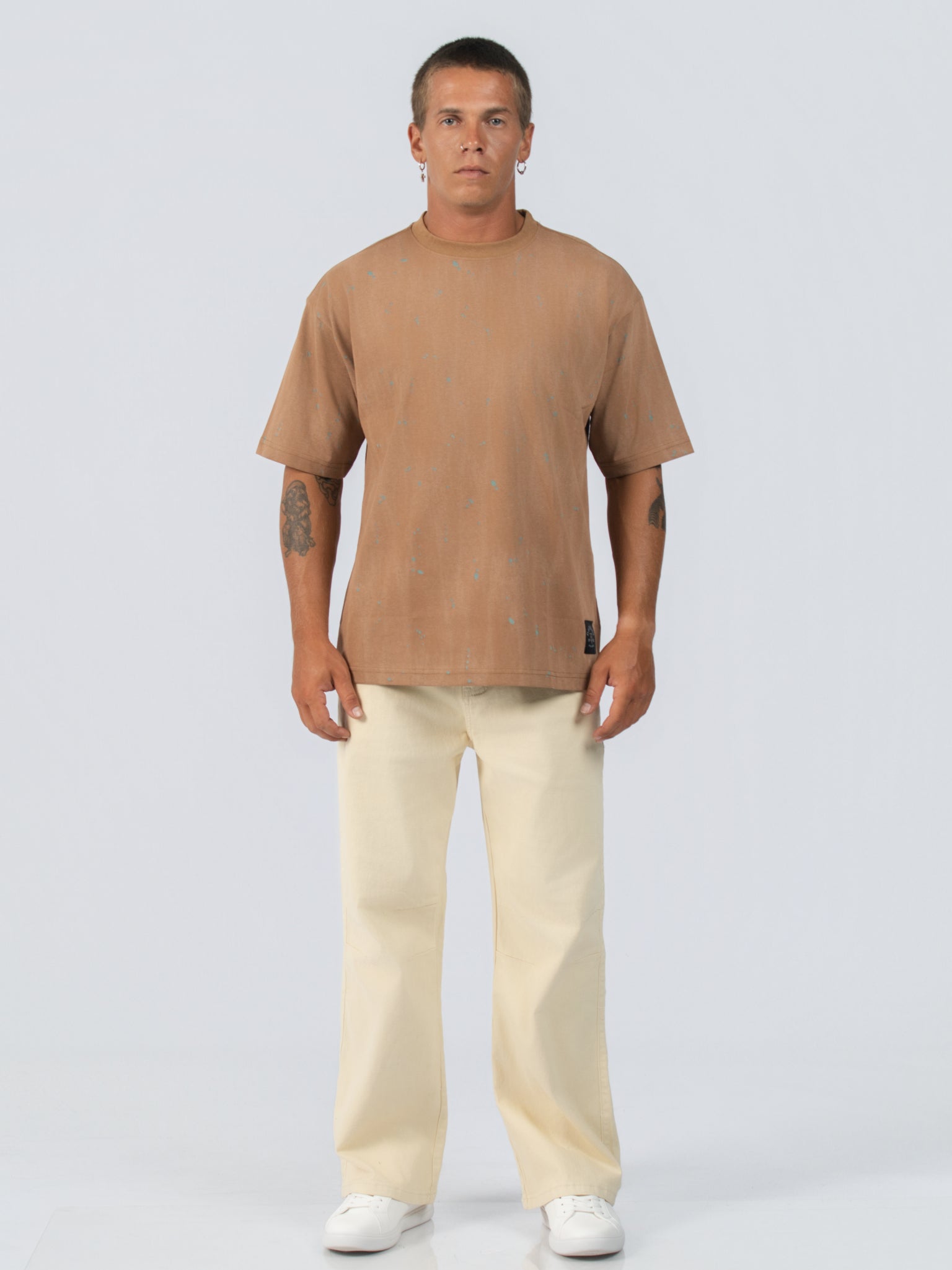 DEEDAT Loose Straight Casual Pant - Beige