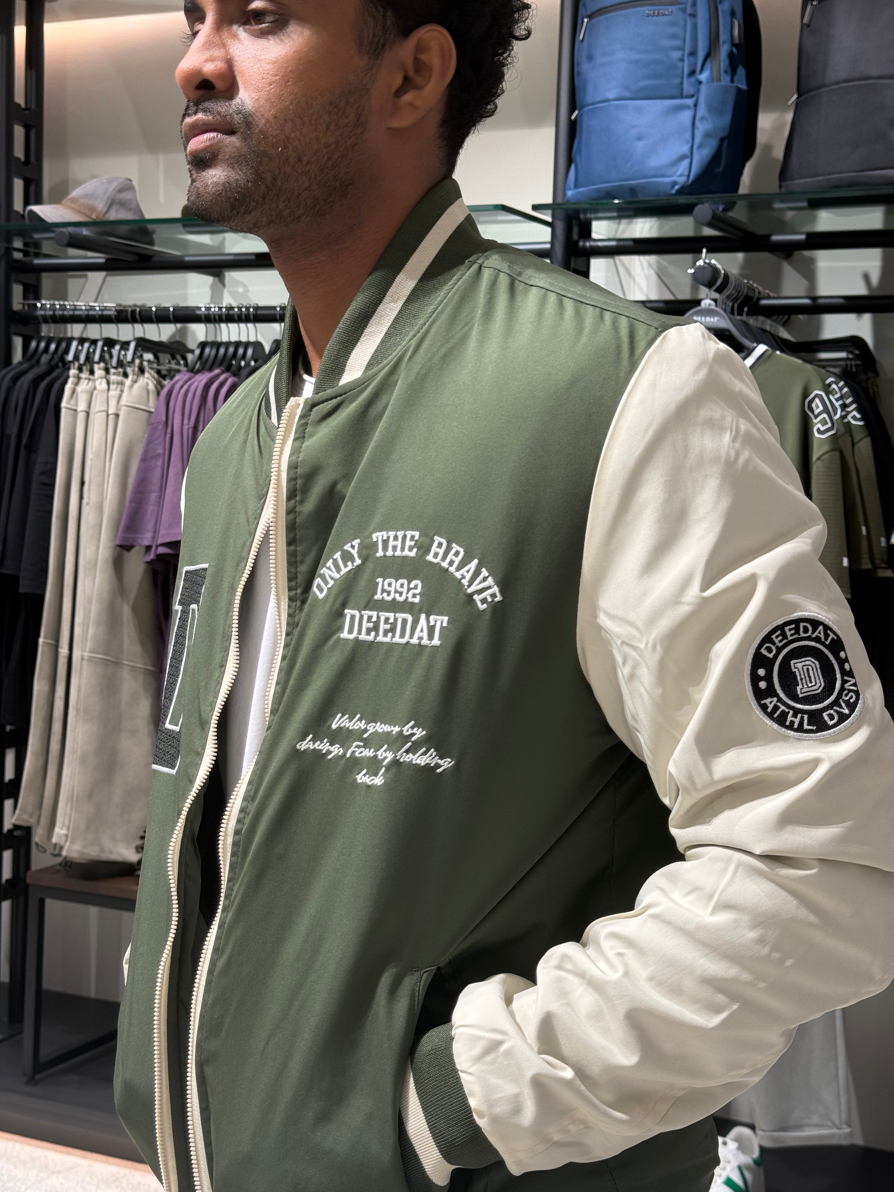 DEEDAT VARSITY Regular Fit Jacket - Green
