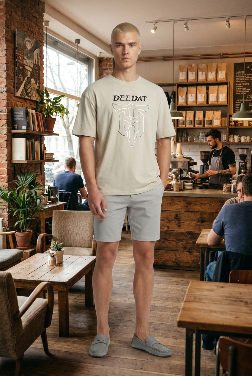 DEEDAT DEE.N.A Maveric Oversized Tees - Beige