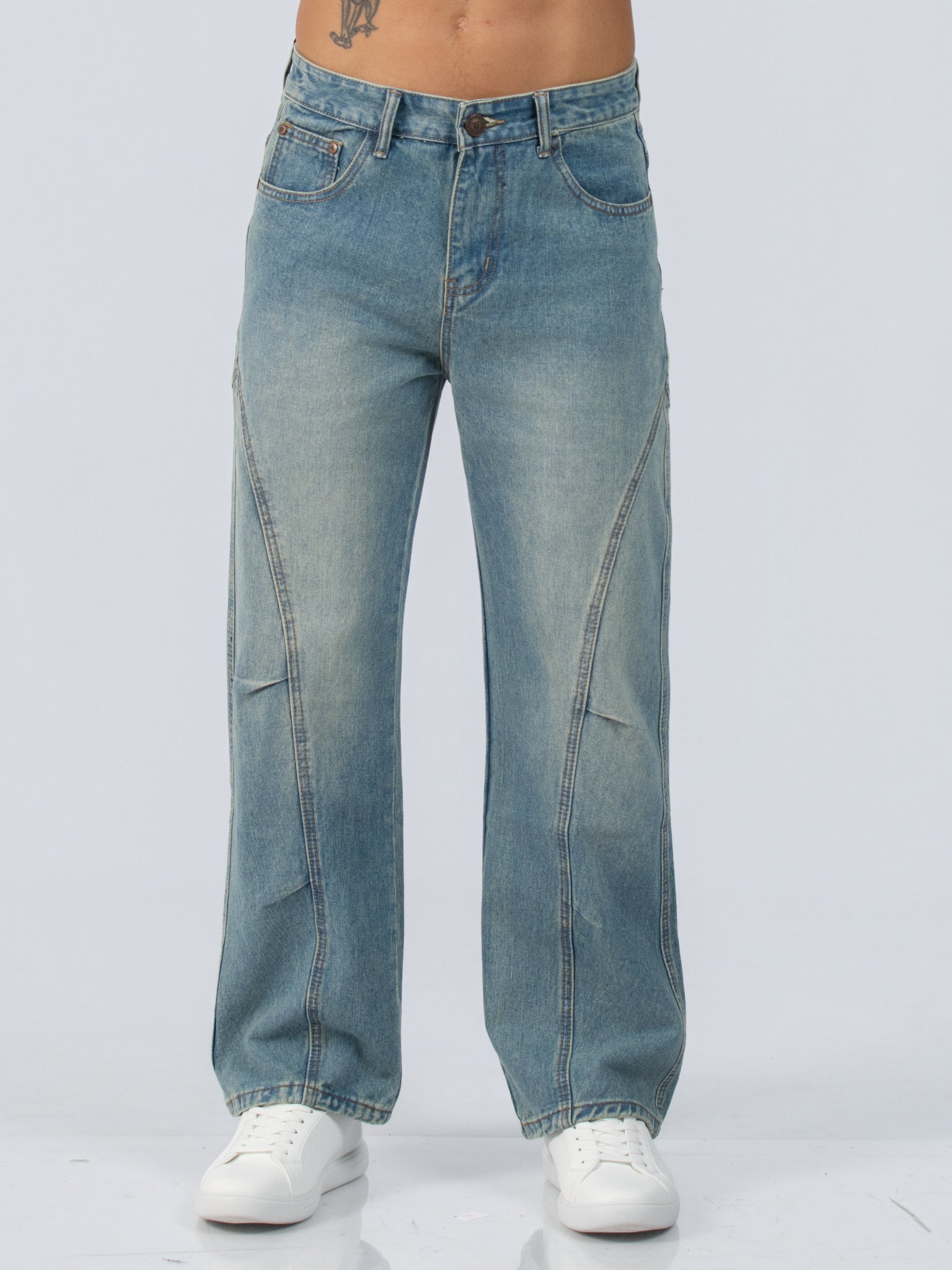 DEEDAT LOOSE STRAIGHT Fit Jeans - Blue