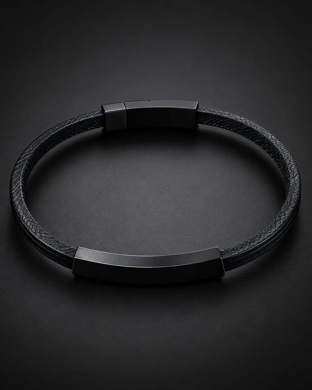 DEEDAT Leather Bracelet - Black