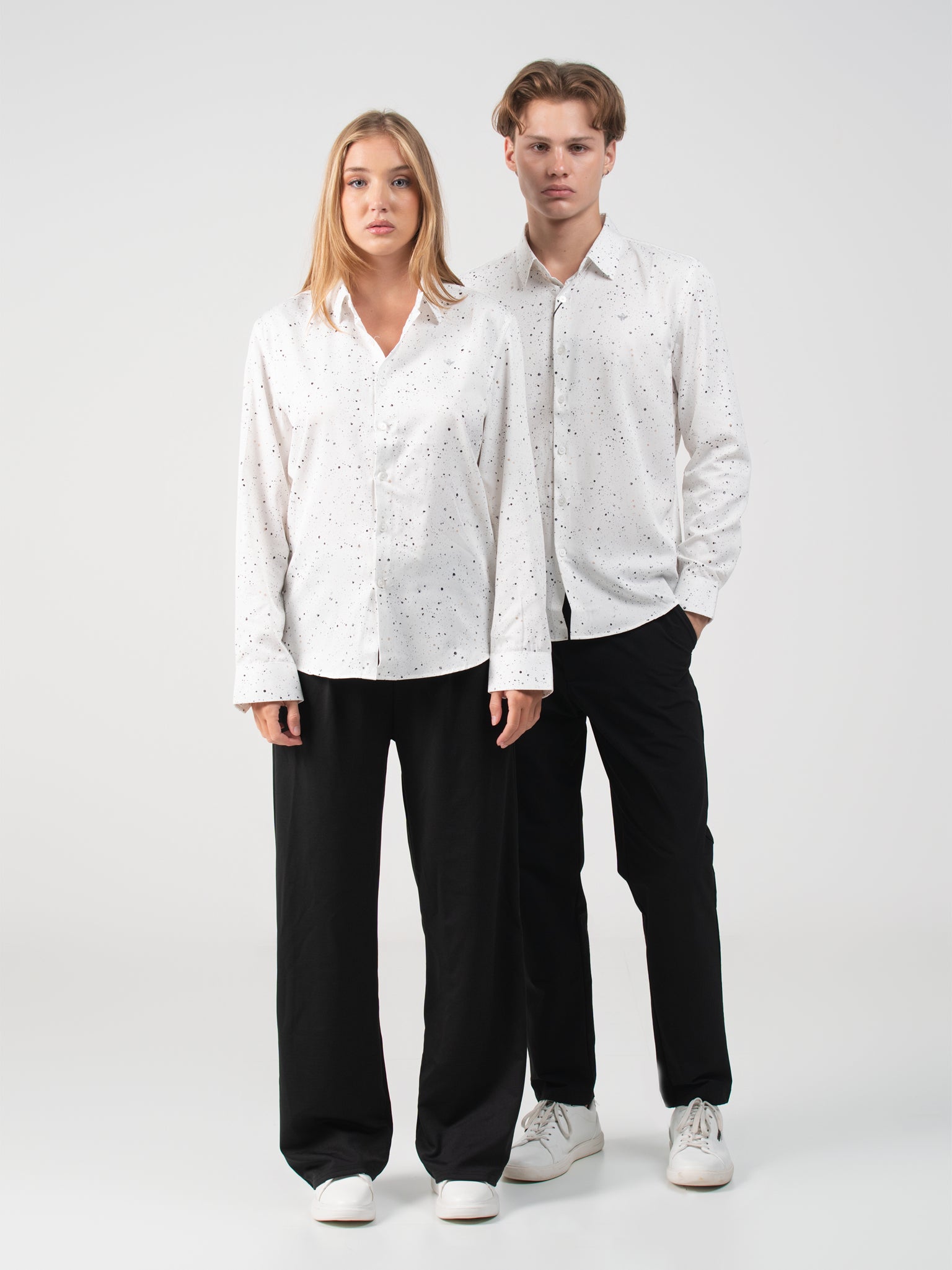 DEEDAT Regular Fit Long Sleeve Party Shirt - White