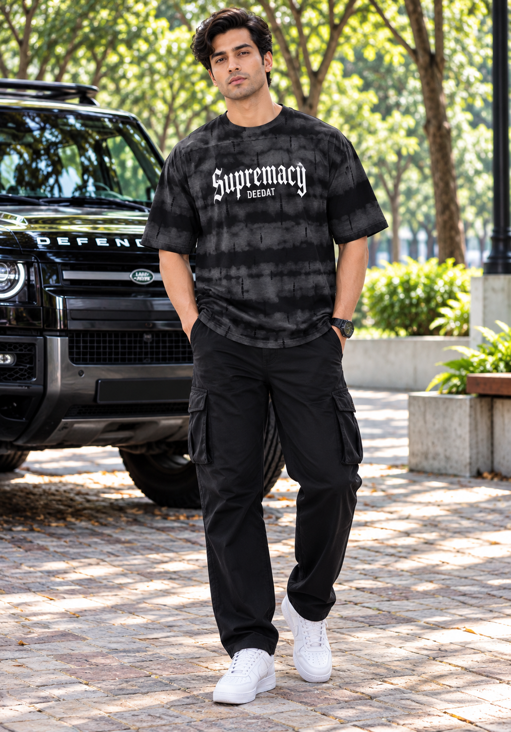 DEEDAT Walker Oversized Tees - Black
