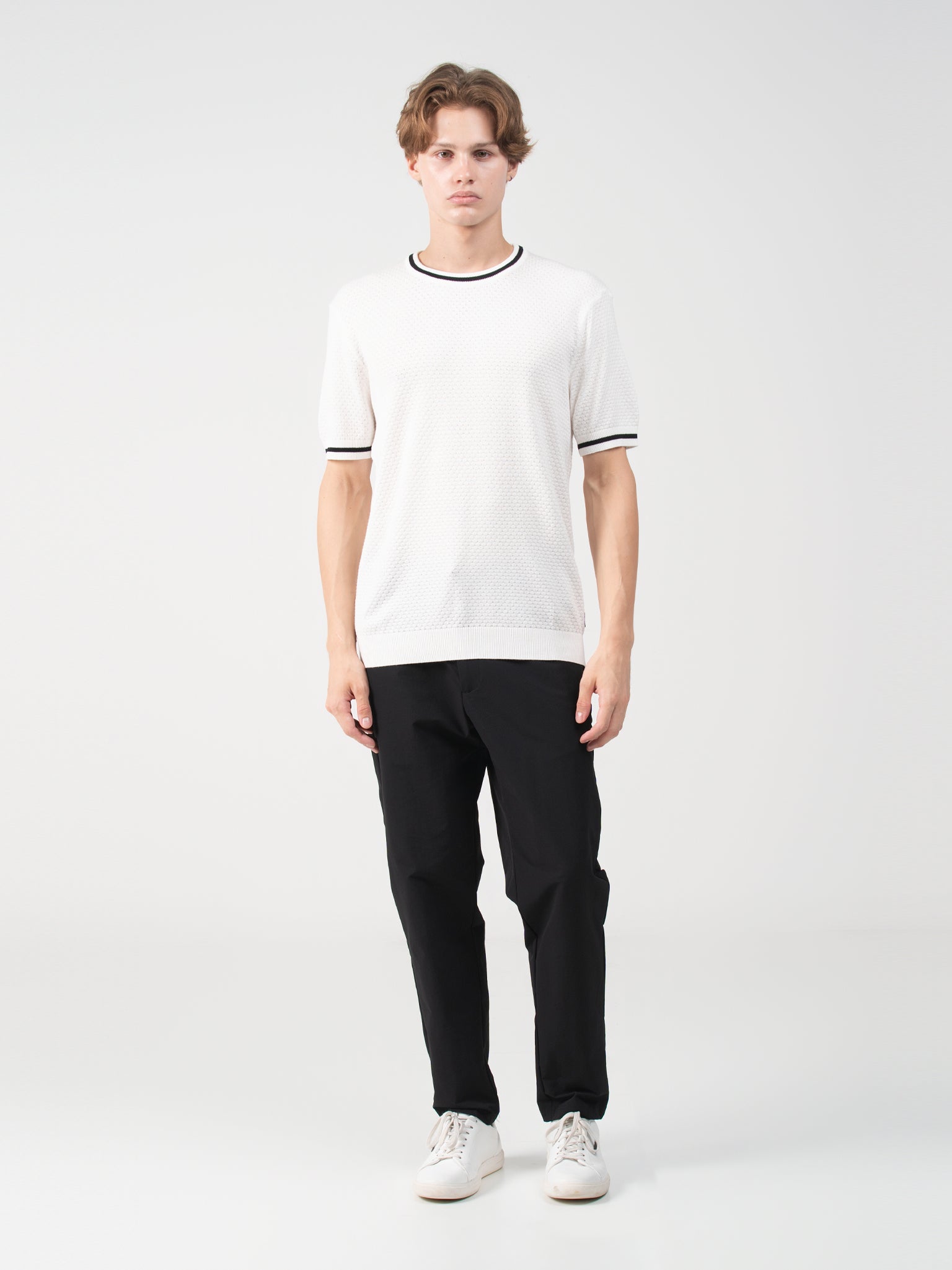 DEEDAT PORTOFINO Short Sleeve Regular Fit Tee Shirt - White