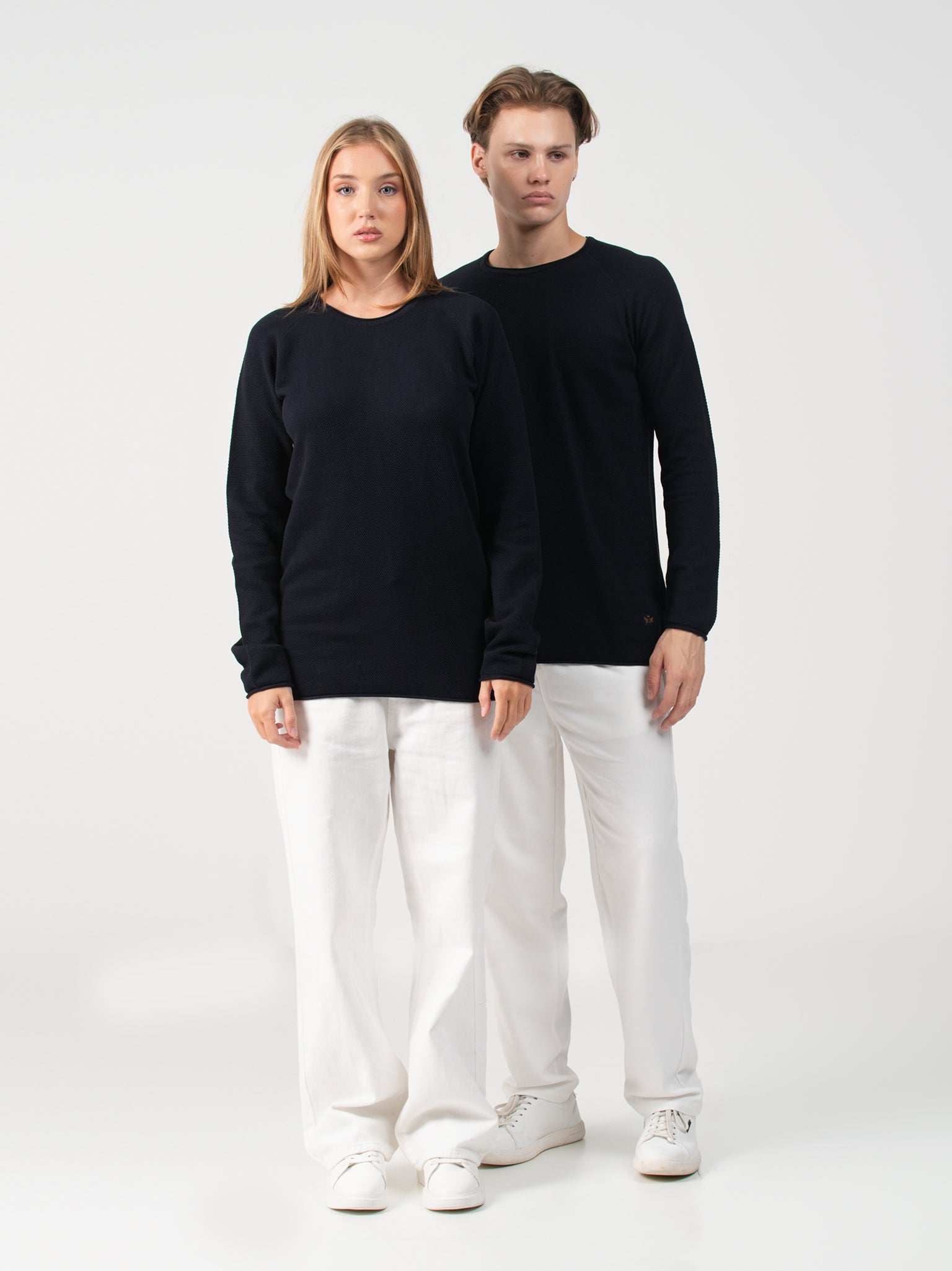 DEEDAT PORTOFINO Long Sleeve Oversize Tee Shirt - Navy