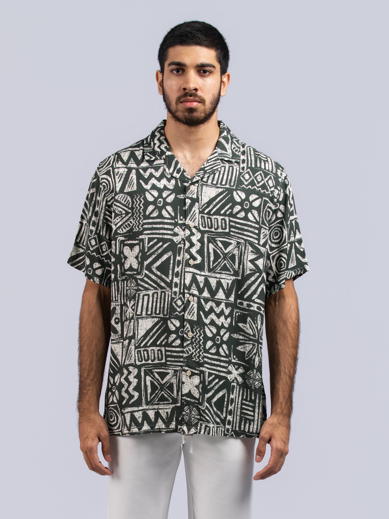 DEEDAT NATURE VERSE Regular Fit Casual Shirt - Green